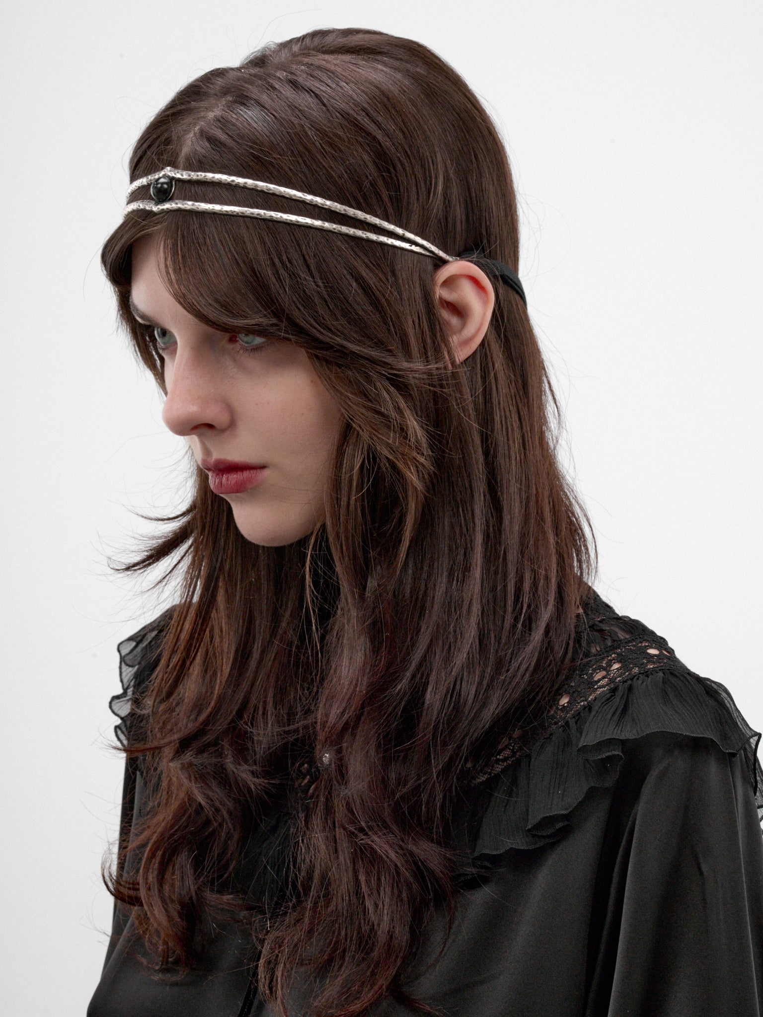 Ank Antique Silver Headband (B0014649-OT018-ANTIQUE-SILVER)