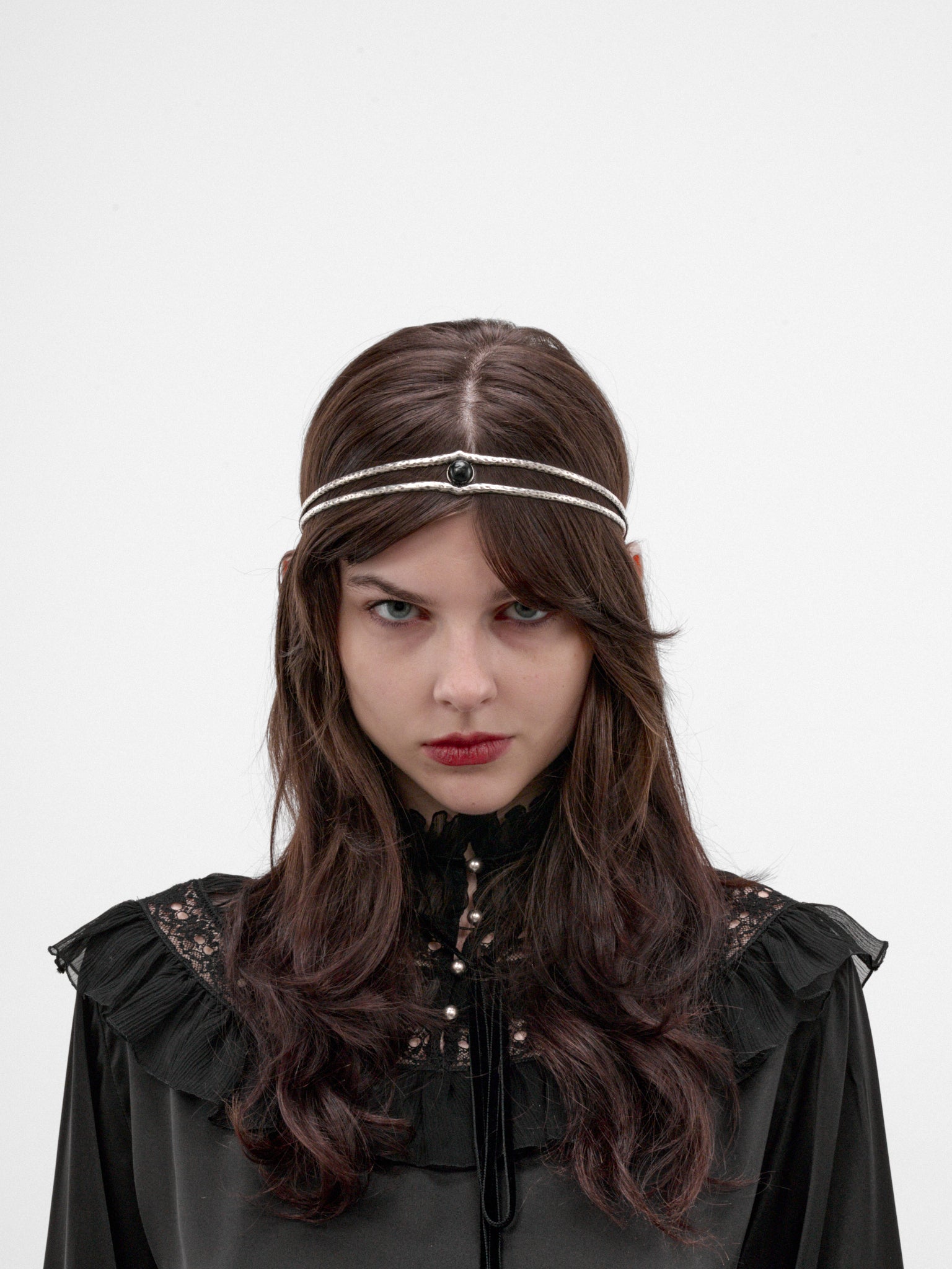 Ank Antique Silver Headband (B0014649-OT018-ANTIQUE-SILVER)