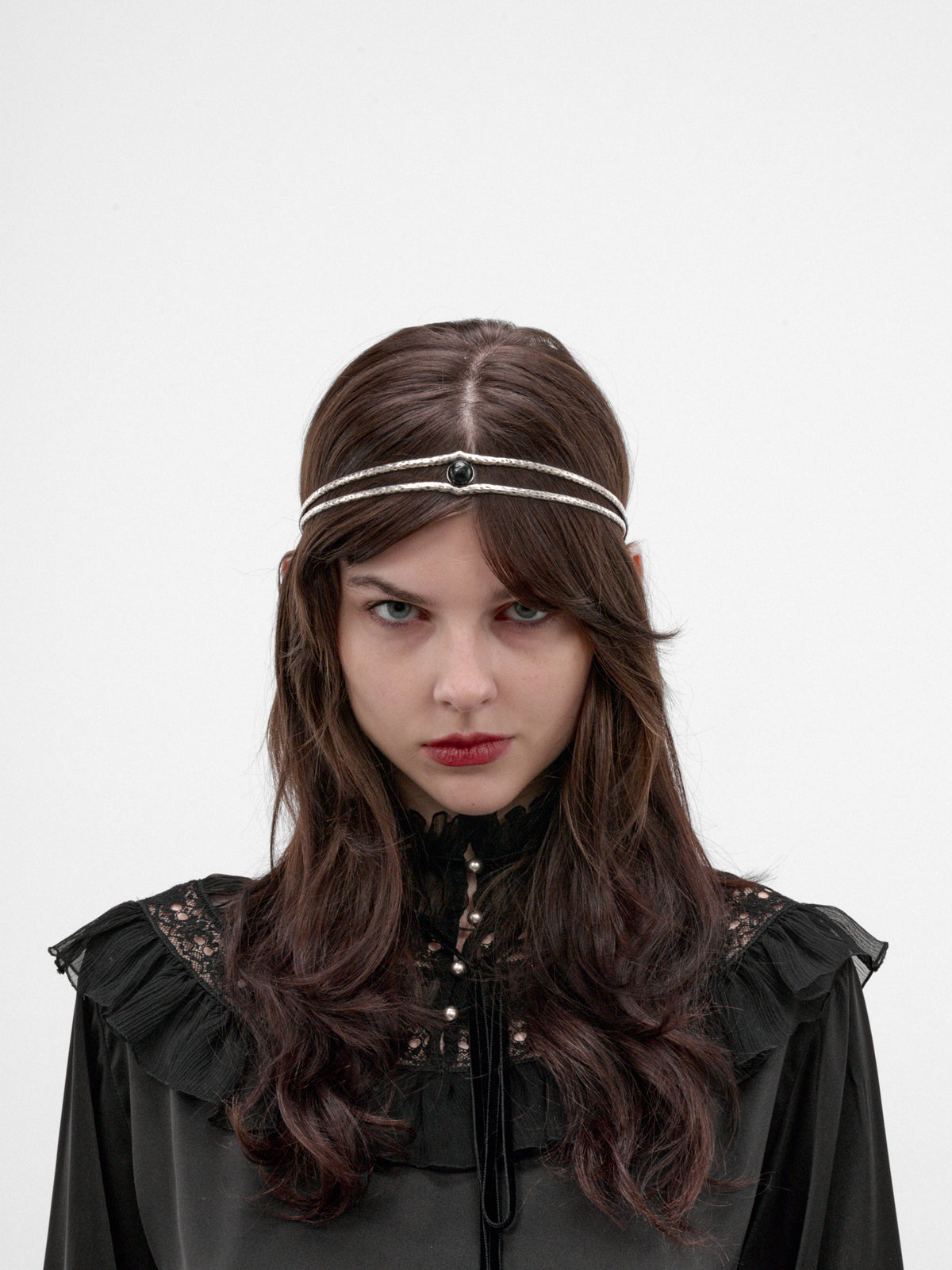 Ank Antique Silver Headband (B0014649-OT018-ANTIQUE-SILVER)