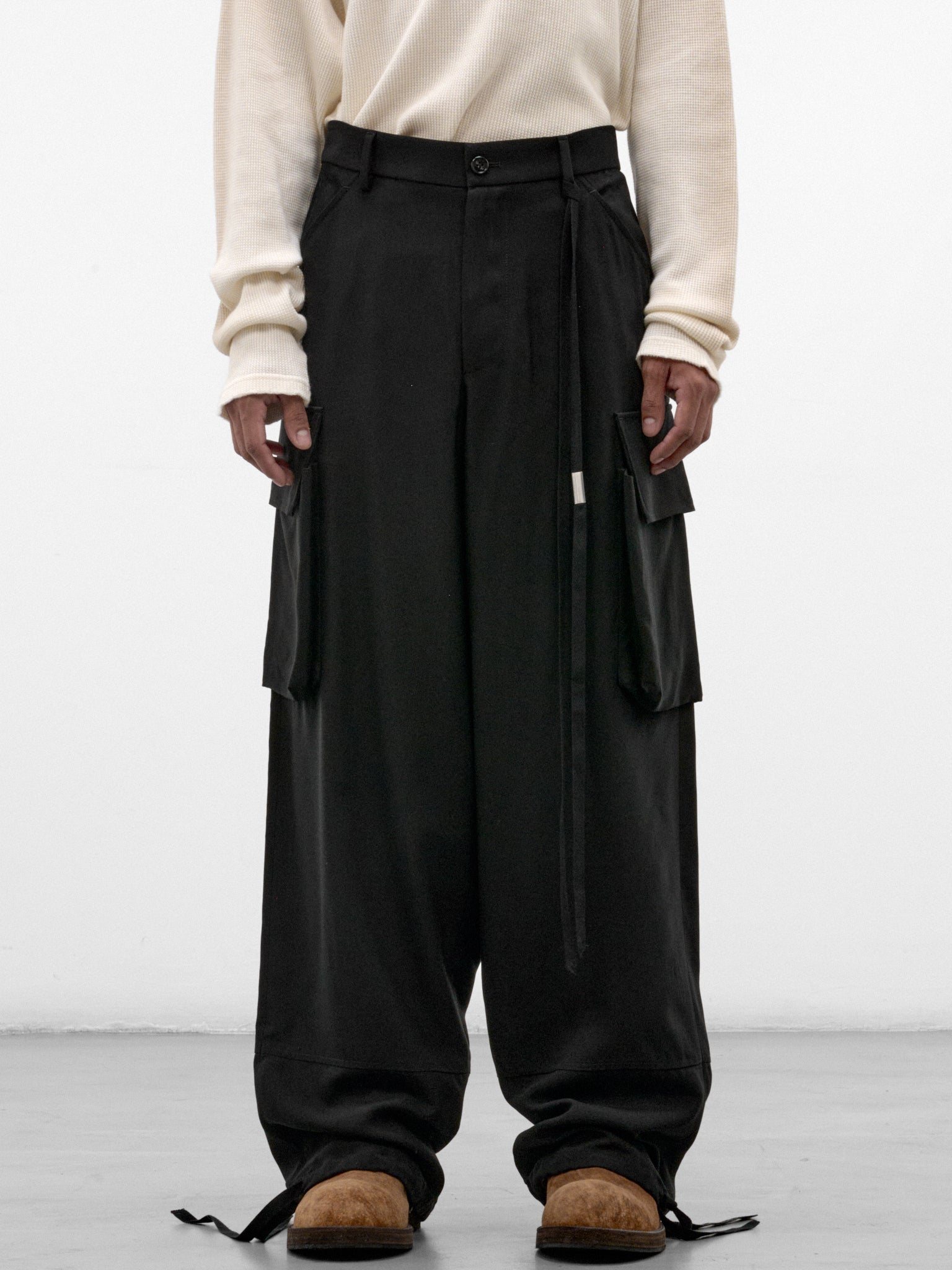 Berger Black Wide Cargo Pants (B0014655-FA558-BLACK)