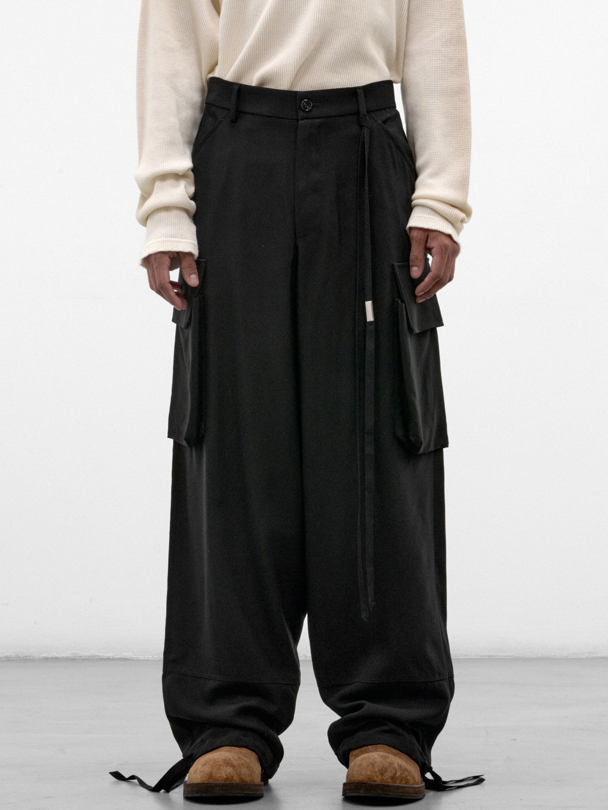 Berger Black Wide Cargo Pants (B0014655-FA558-BLACK)
