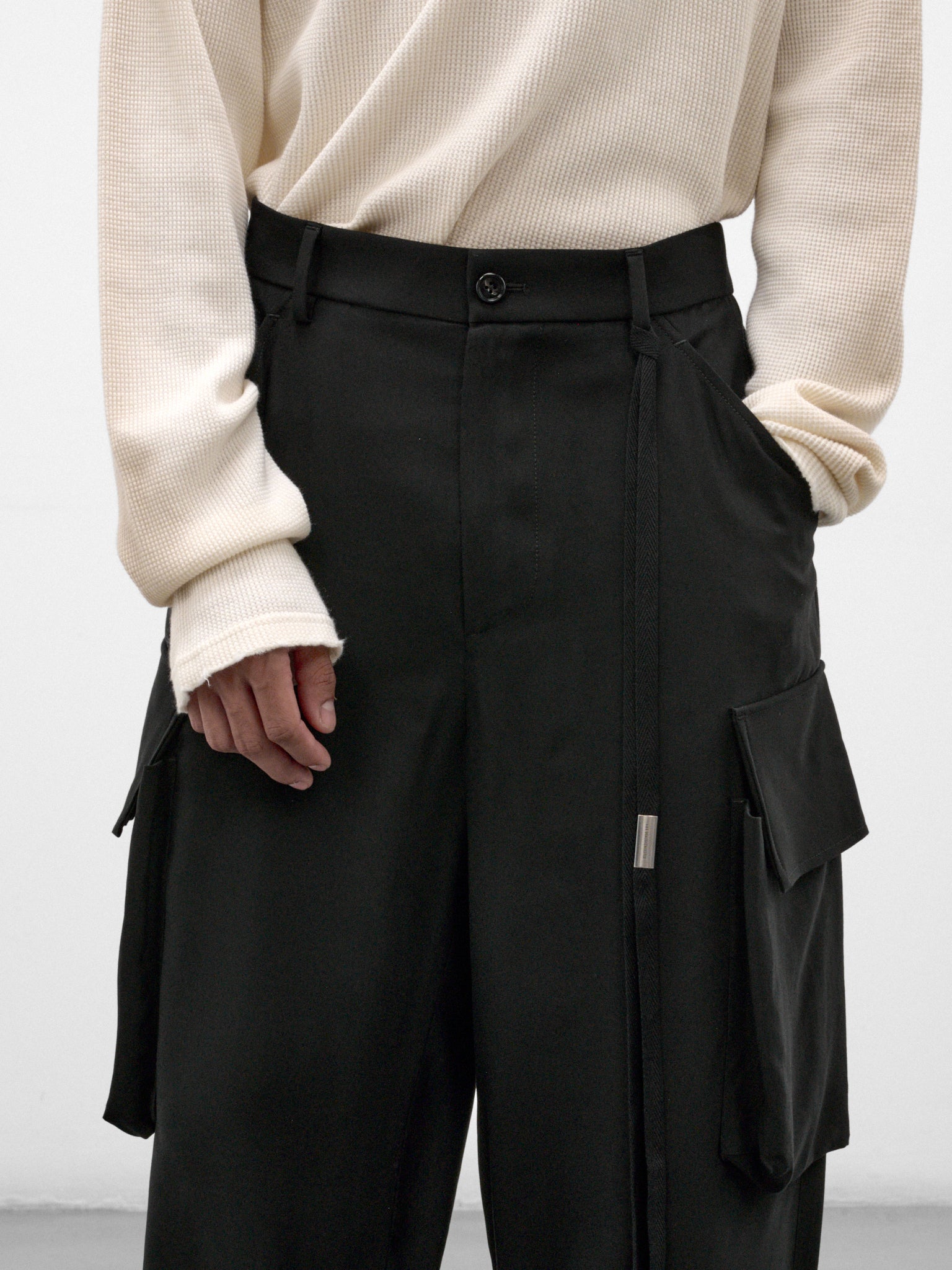 Berger Black Wide Cargo Pants (B0014655-FA558-BLACK)
