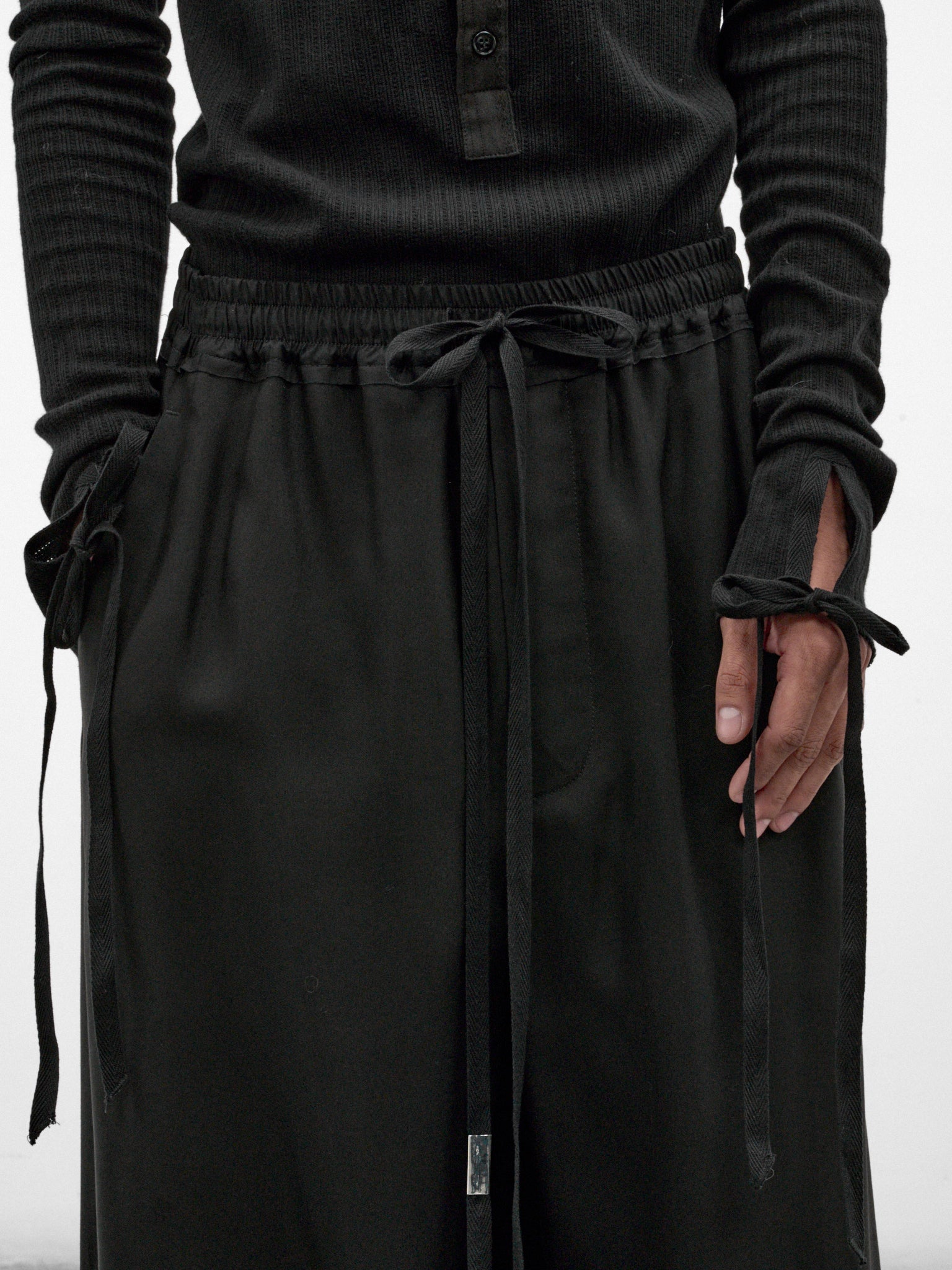 Eron Wide Lounge Pants (B0014657-FA558-BLACK)