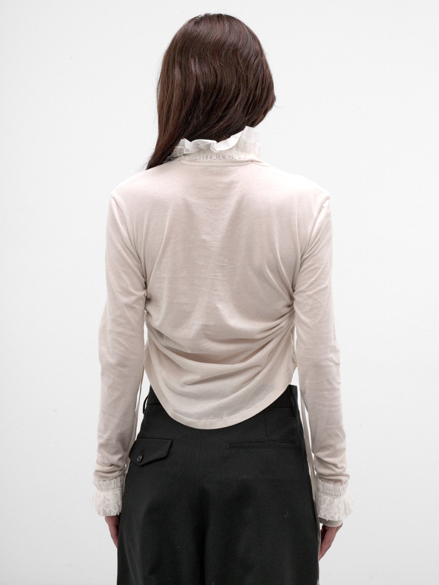 Inna Ivory Cotton Cropped Top (B0014683-FA206-IVORY)