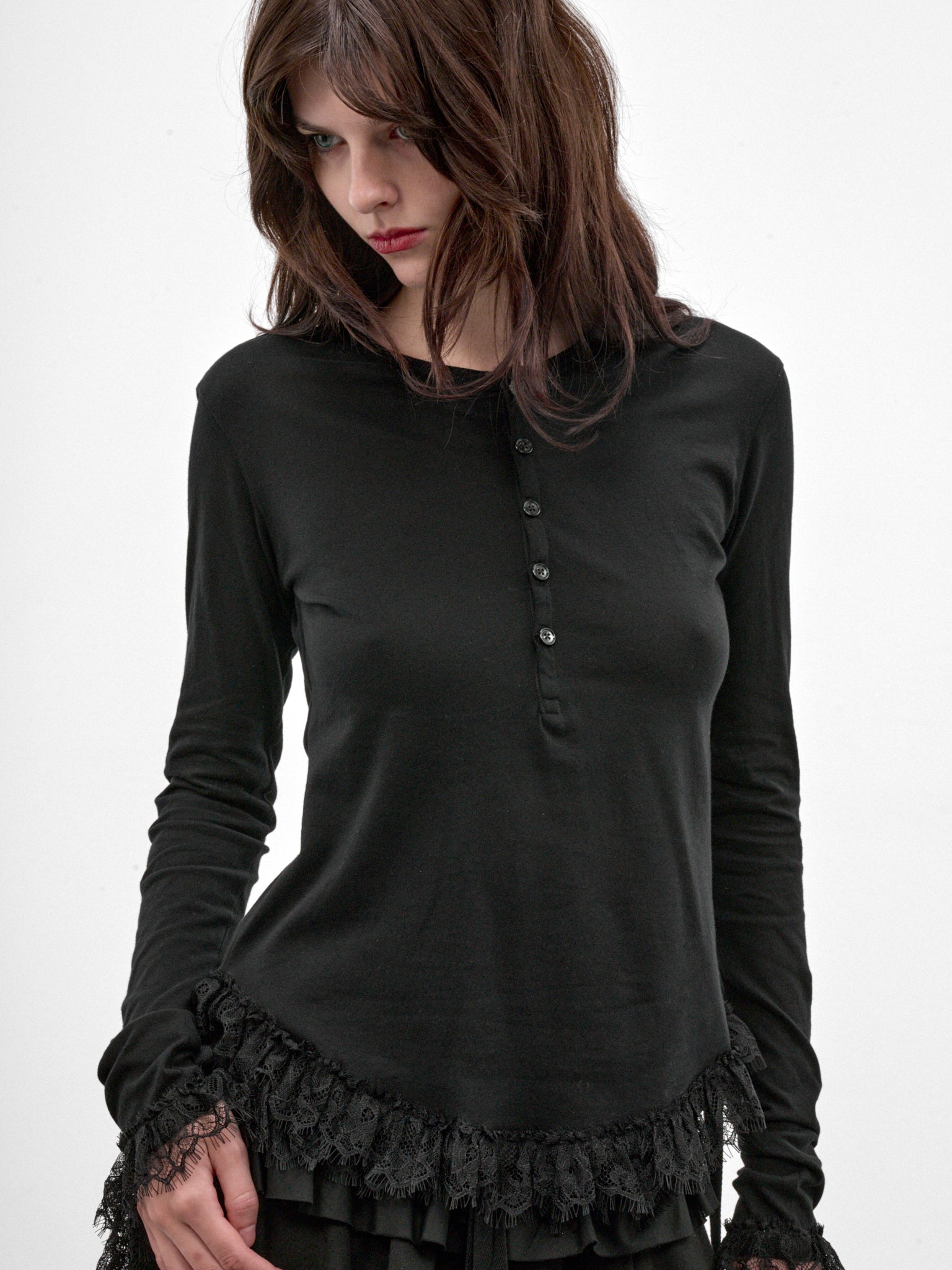 Mare Black Cotton Cropped Top (#B0014684-FA206-BLACK)