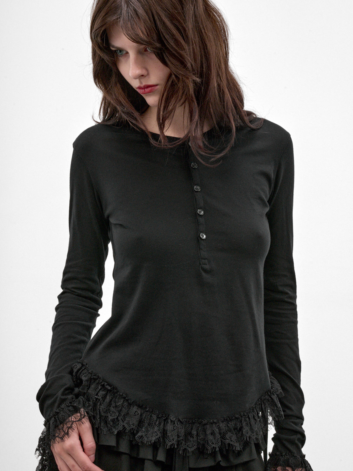 Mare Black Cotton Cropped Top (#B0014684-FA206-BLACK)