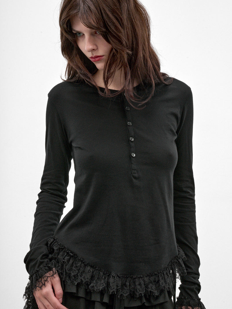 Mare Black Cotton Cropped Top (#B0014684-FA206-BLACK)