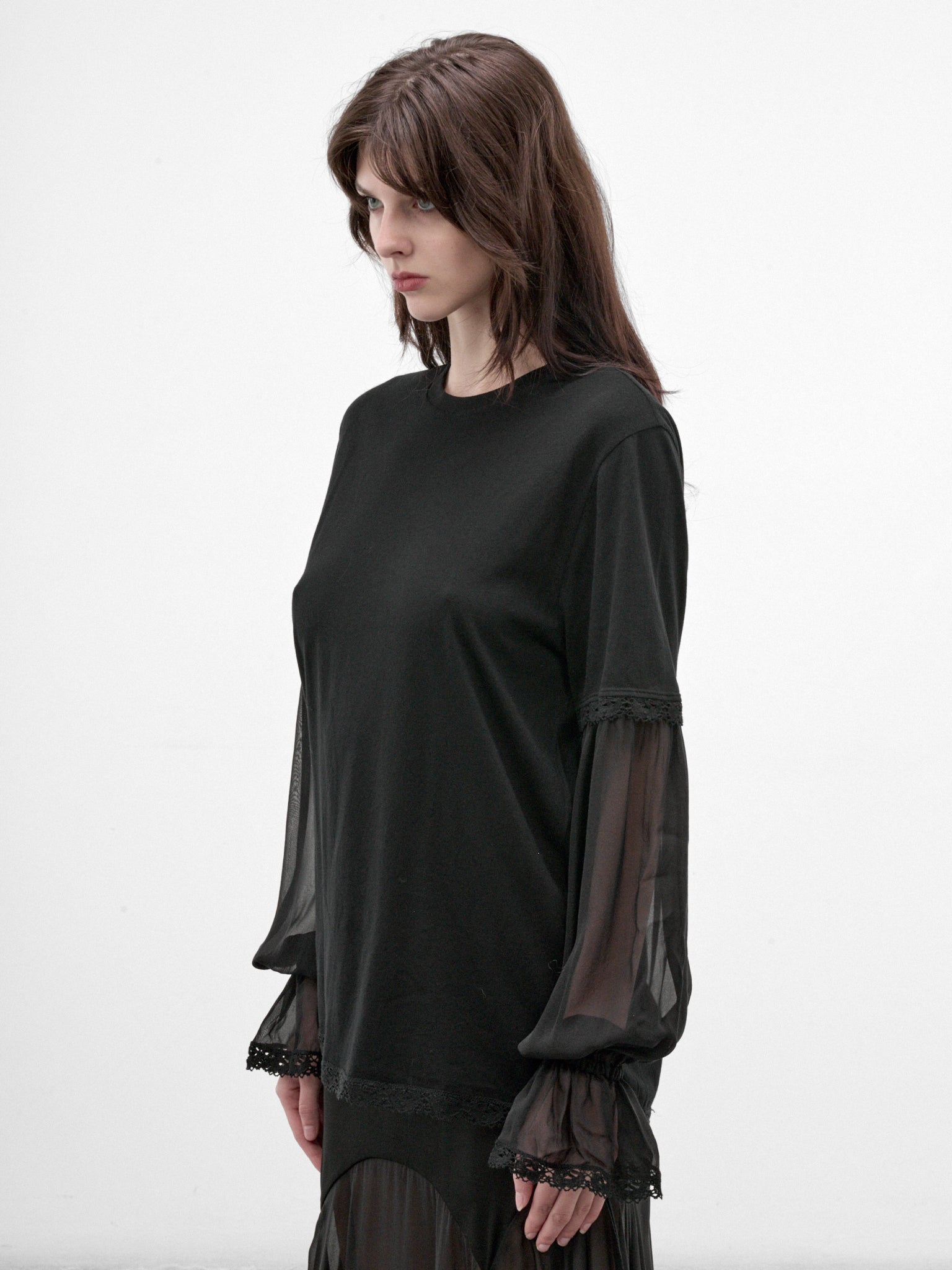 Loes Black Cotton Boxy Tee (B0014686-FA206-BLACK)