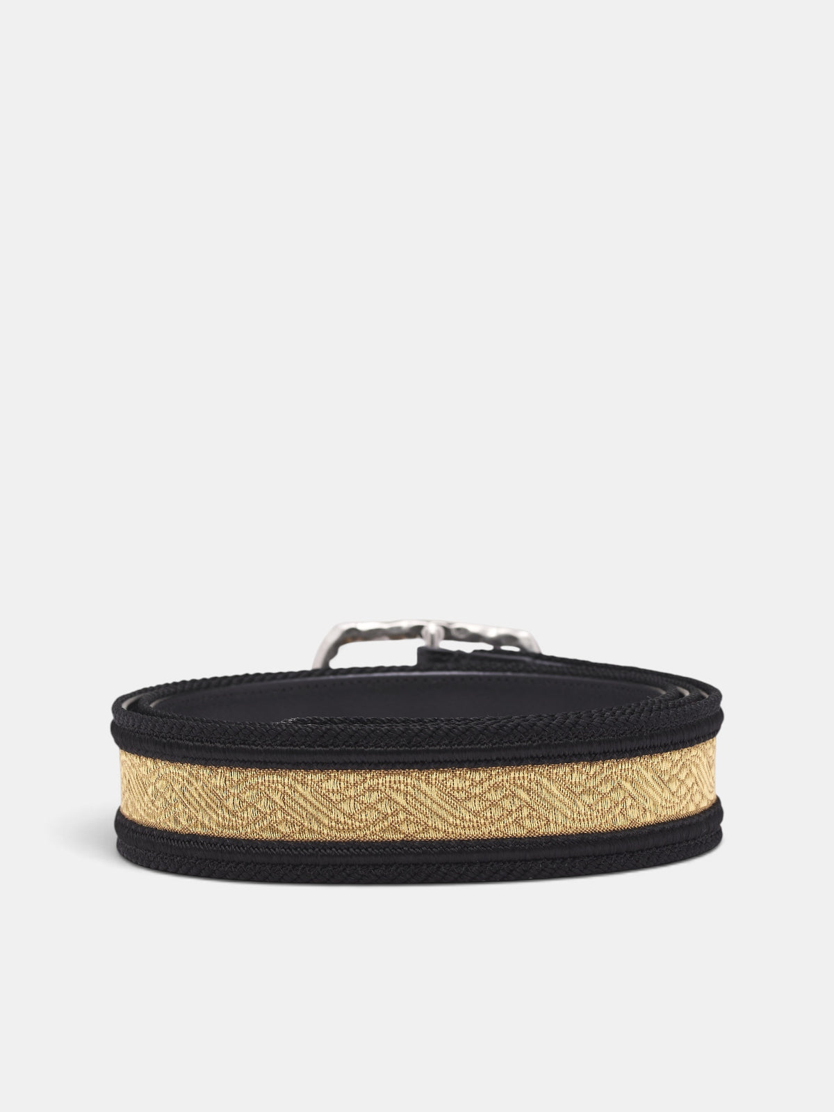 Beige Woven Belt (B0014694-RB080-BEIGE-BLACK)
