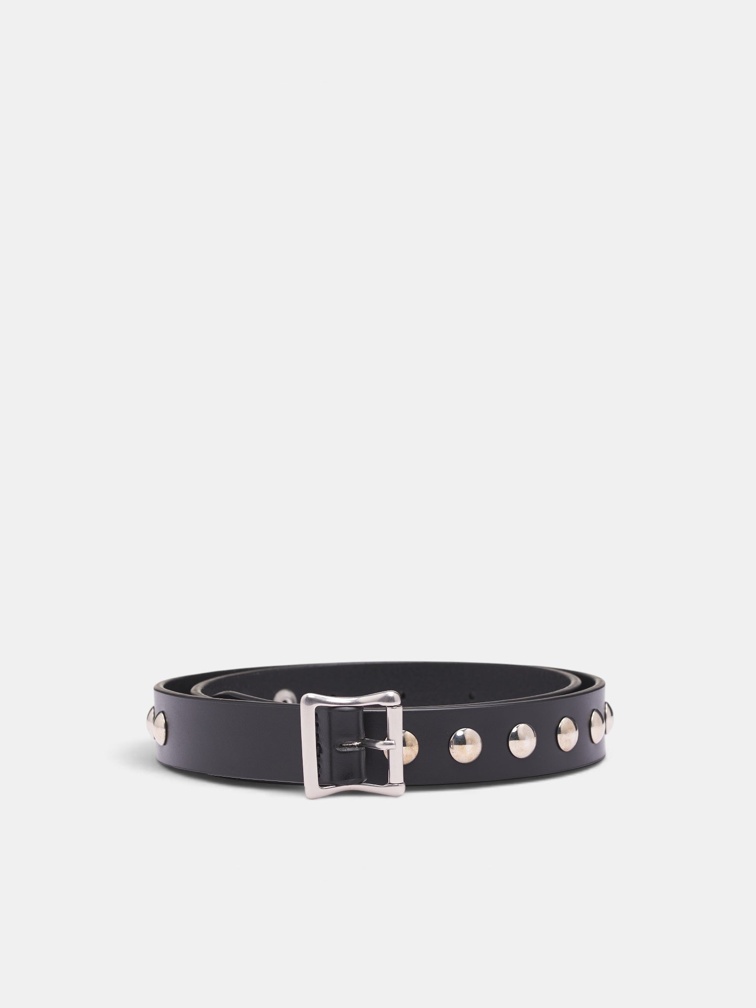 Rica Black Leather Studded Belt (B0014701-LT128-BLACK)