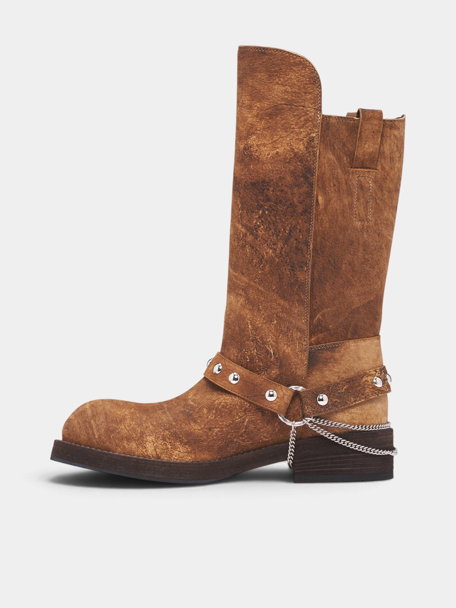 Edeed Lamb Suede Riding Boots (B0014709-LT210-BROWN-CAMEL)