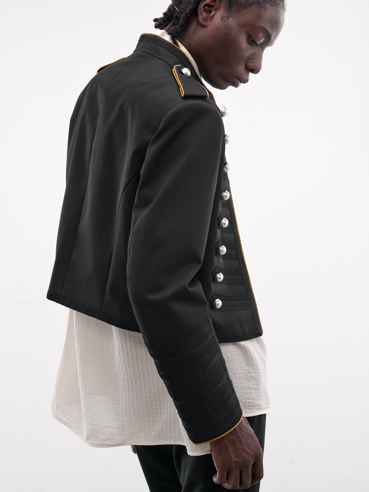Exclusive Set Embroidered Marsina Jacket (B0014713-FA709-BLACK)