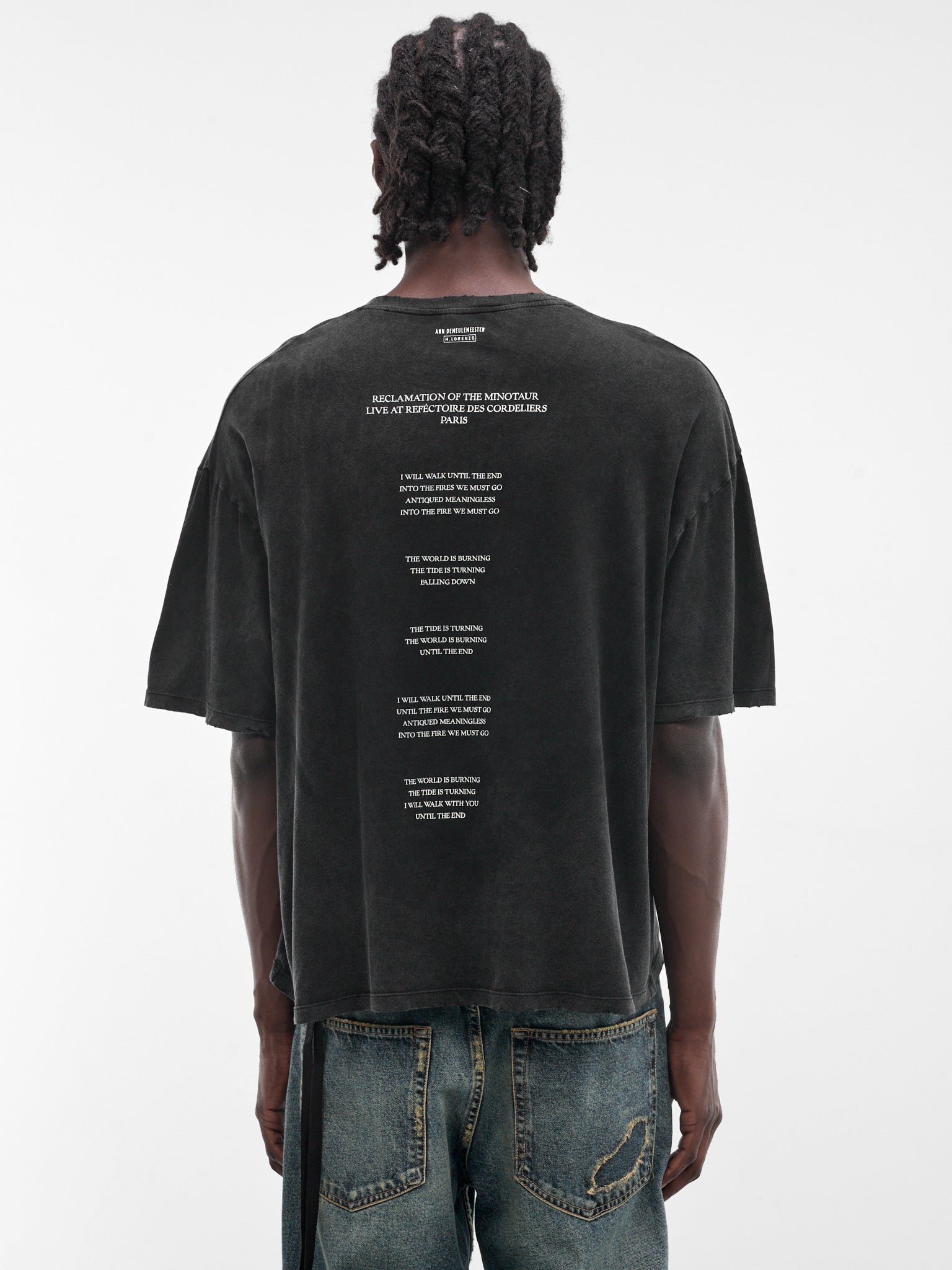 Exclusive Black Lu "Aimee" Graphic Tee (B0014715-FA790-FADED-BLACK)