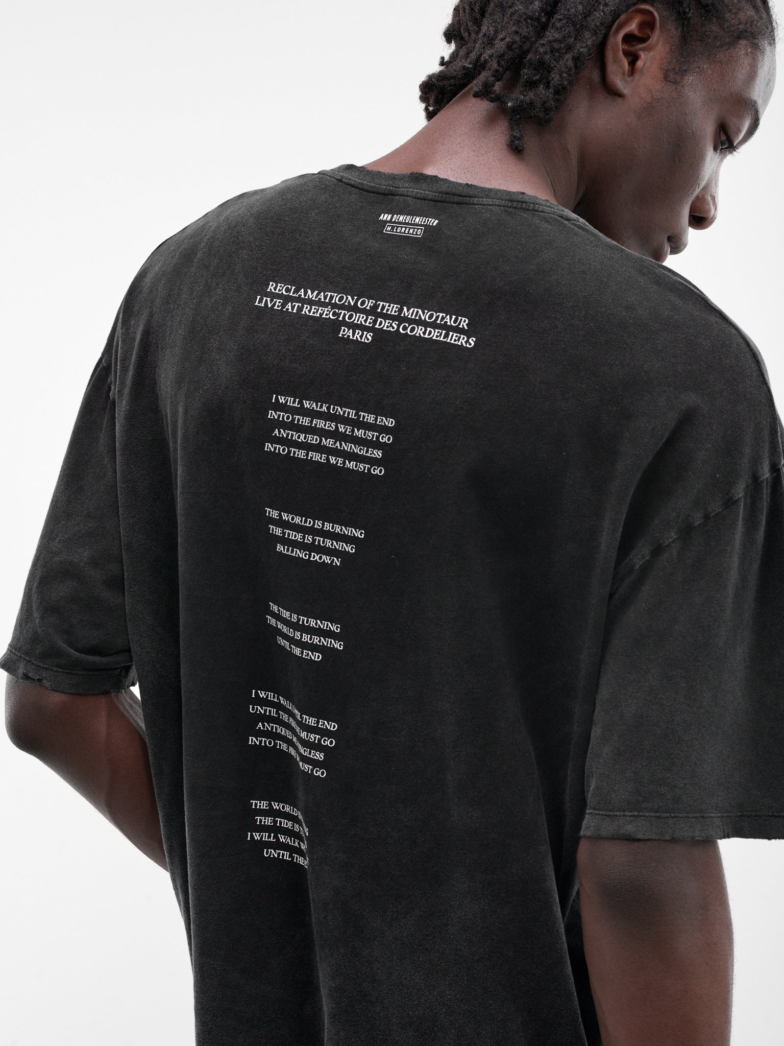 Exclusive Black Lu "Aimee" Graphic Tee (B0014715-FA790-FADED-BLACK)