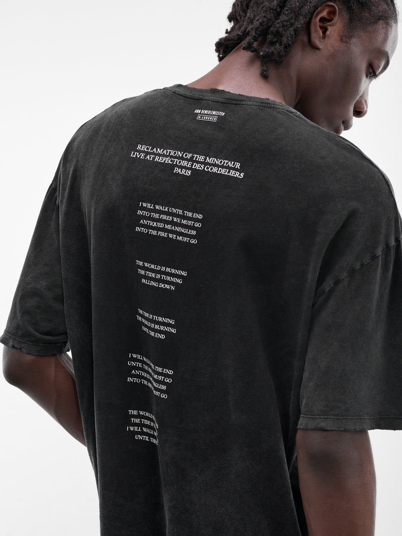 Exclusive Black Lu "Aimee" Graphic Tee (B0014715-FA790-FADED-BLACK)