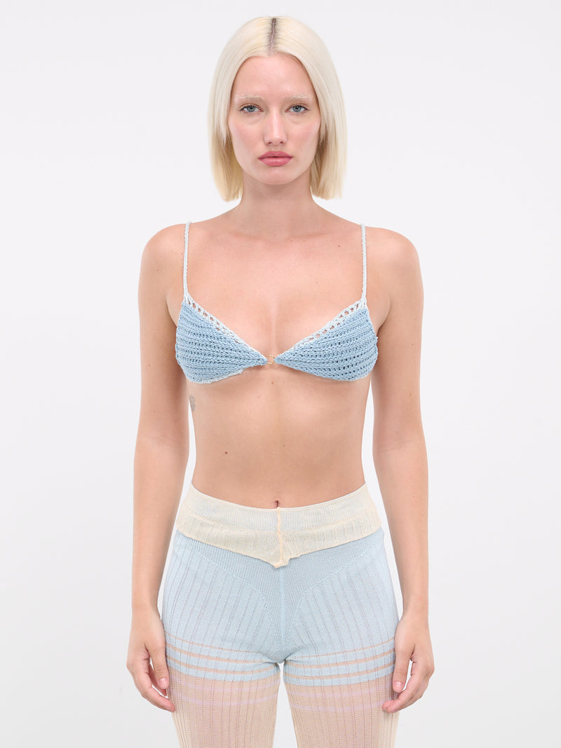 Crochet Knit Bra (B0101-BLUE)