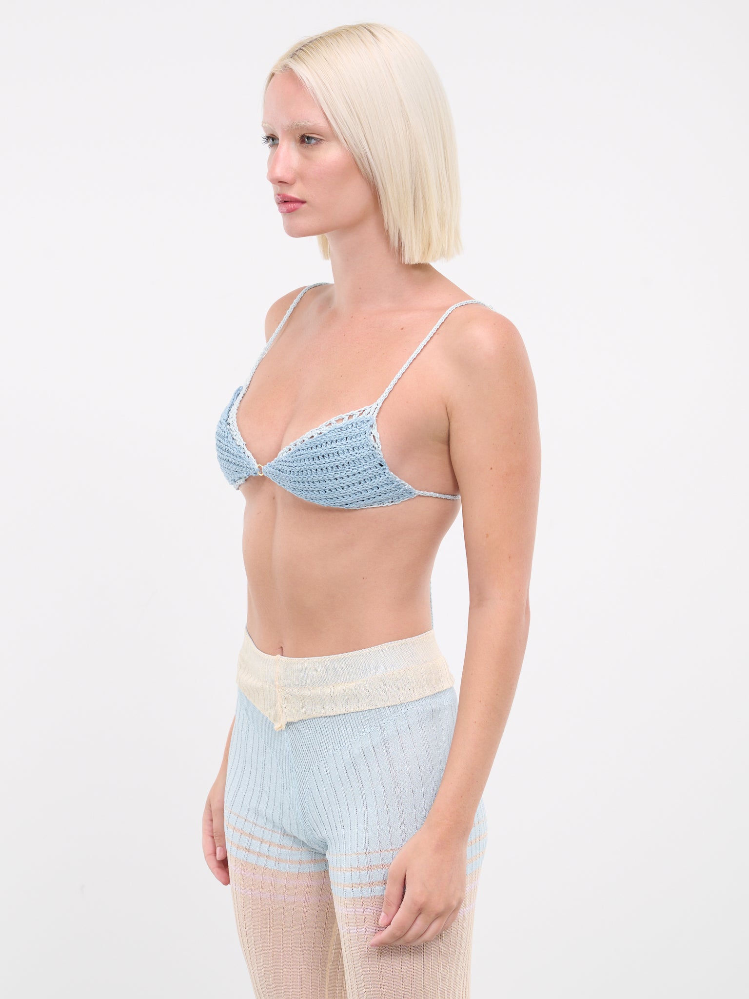 Crochet Knit Bra (B0101-BLUE)