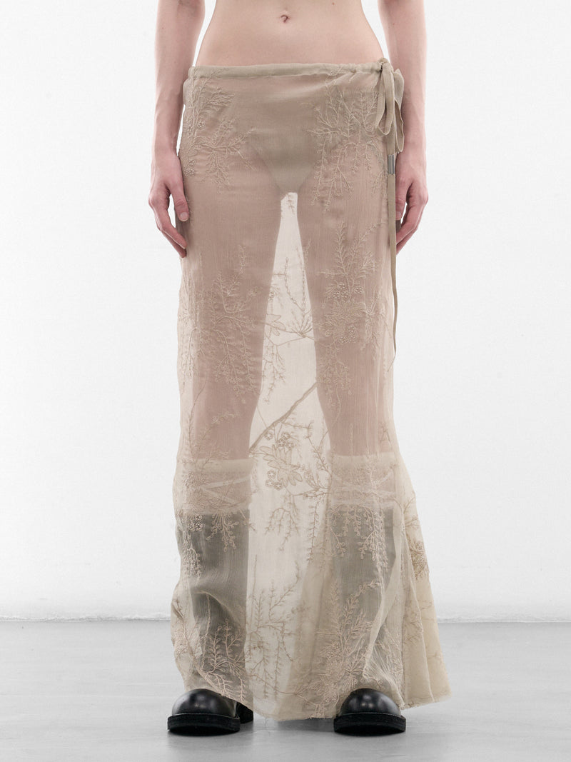 Beige Sheila Long Bias Skirt (B0012791-FA735-MASTIC)