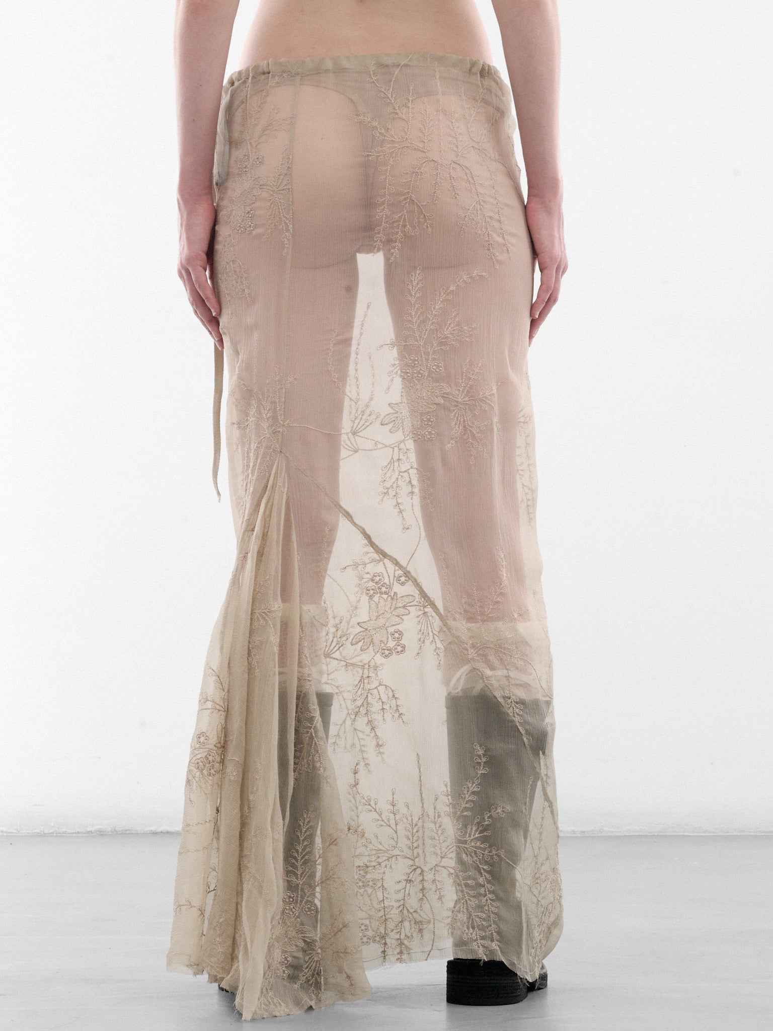 Beige Sheila Long Bias Skirt (B0012791-FA735-MASTIC)