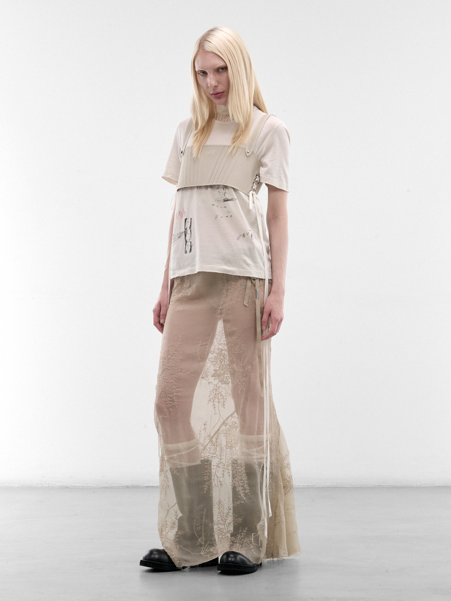Beige Sheila Long Bias Skirt (B0012791-FA735-MASTIC)