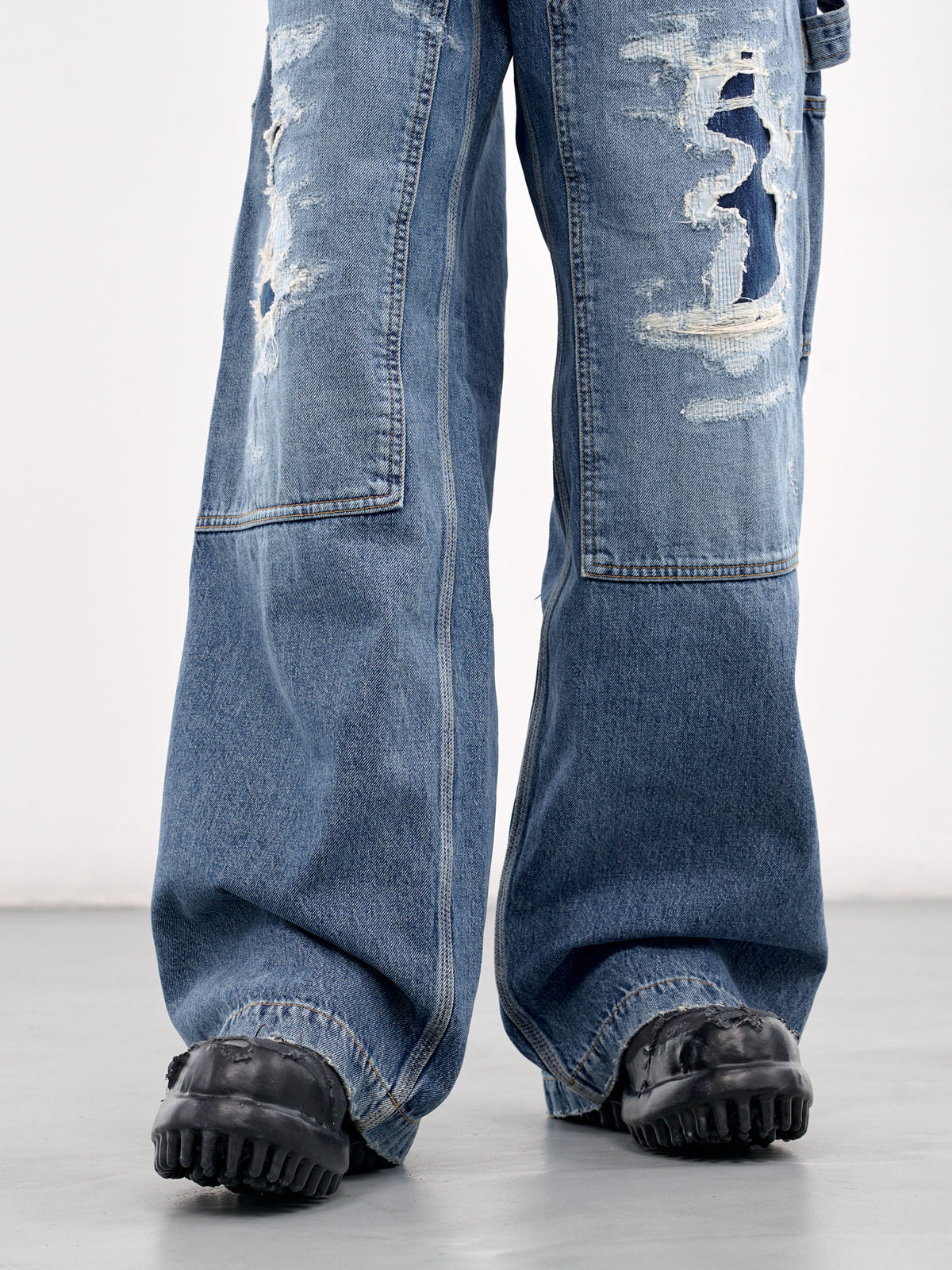 Wide Leg Carpenter's Jeans (B1MS253057-465-INDIGO-DENIM)