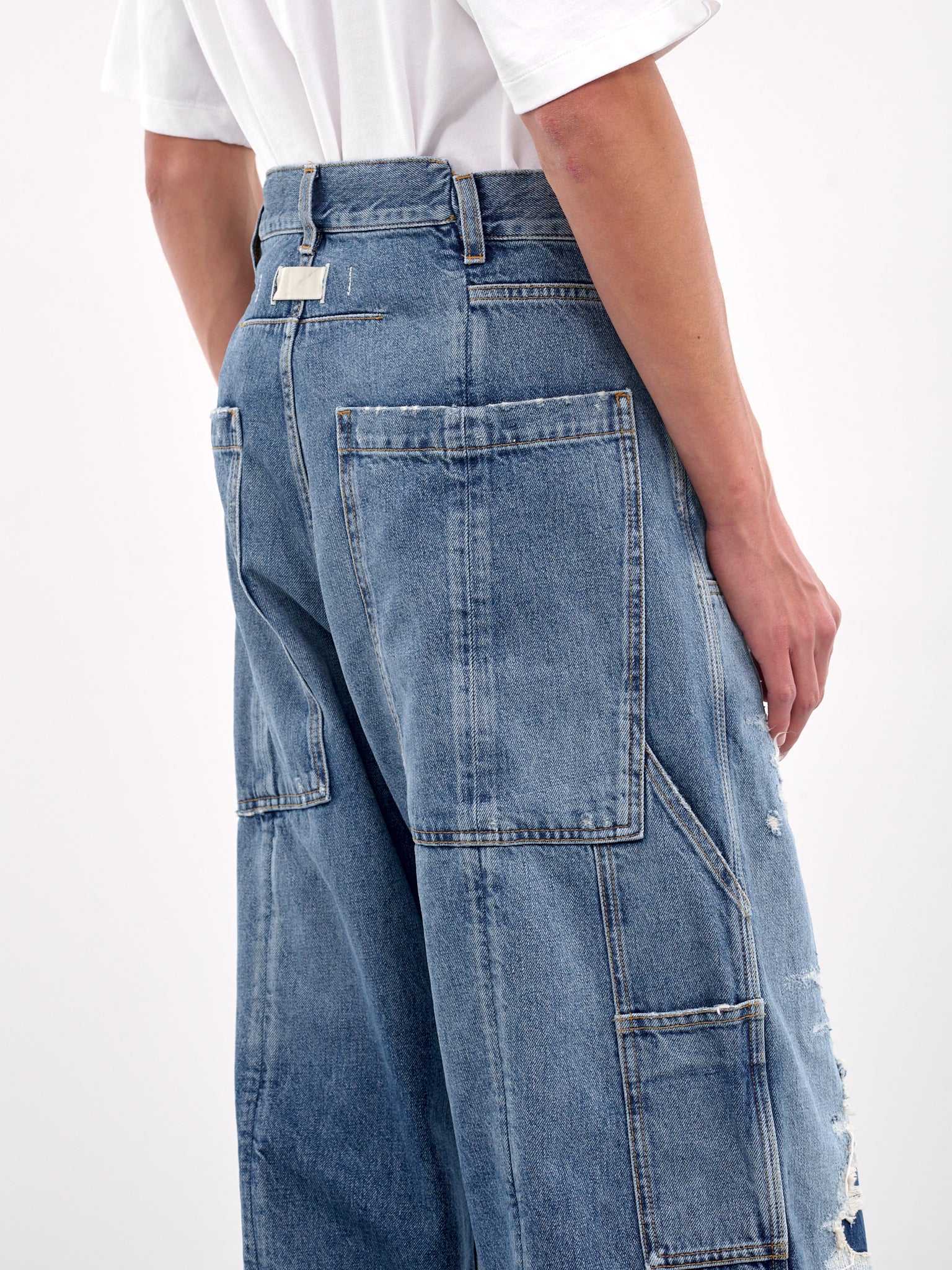 Wide Leg Carpenter's Jeans (B1MS253057-465-INDIGO-DENIM)