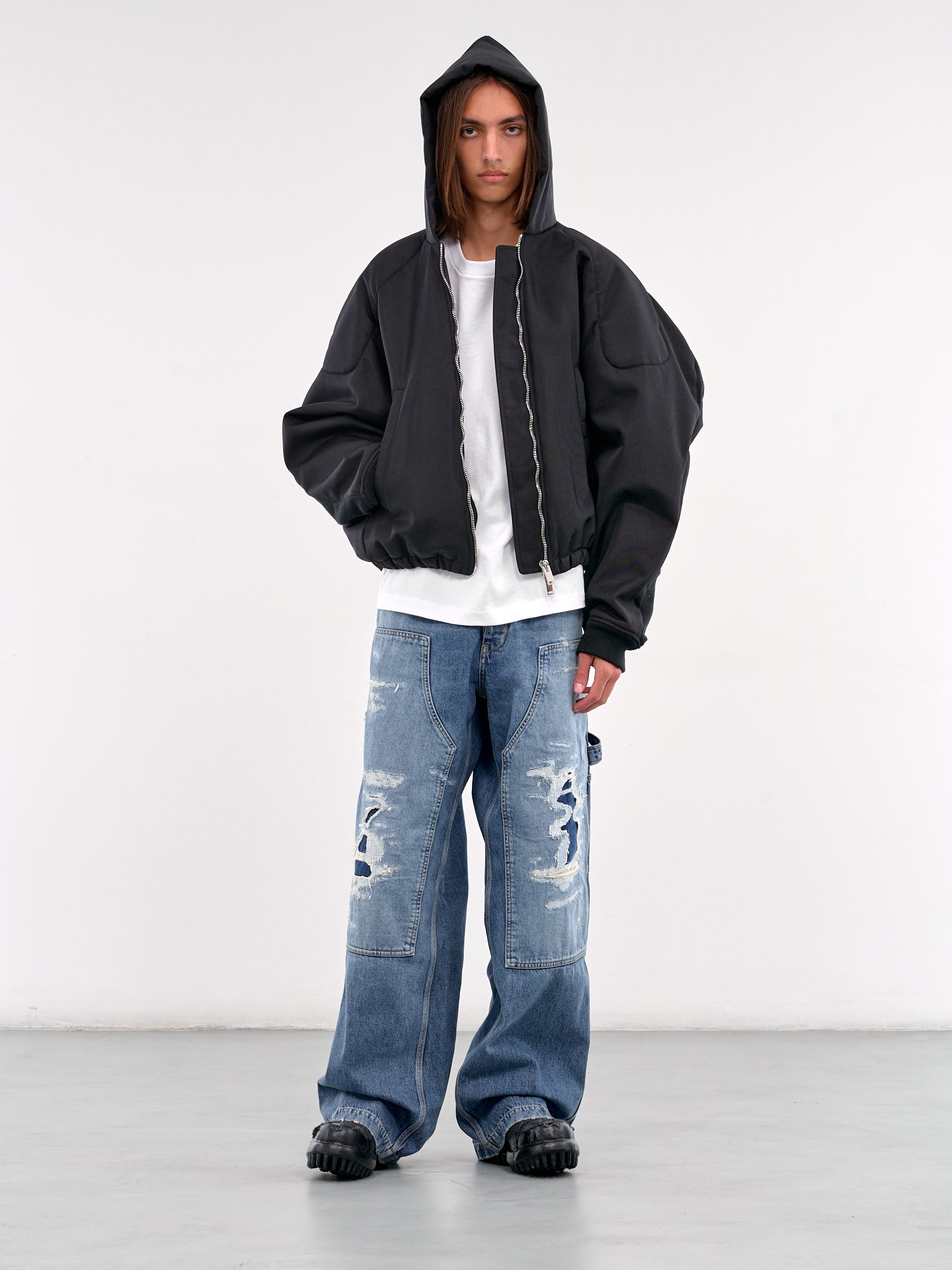 Wide Leg Carpenter's Jeans (B1MS253057-465-INDIGO-DENIM)