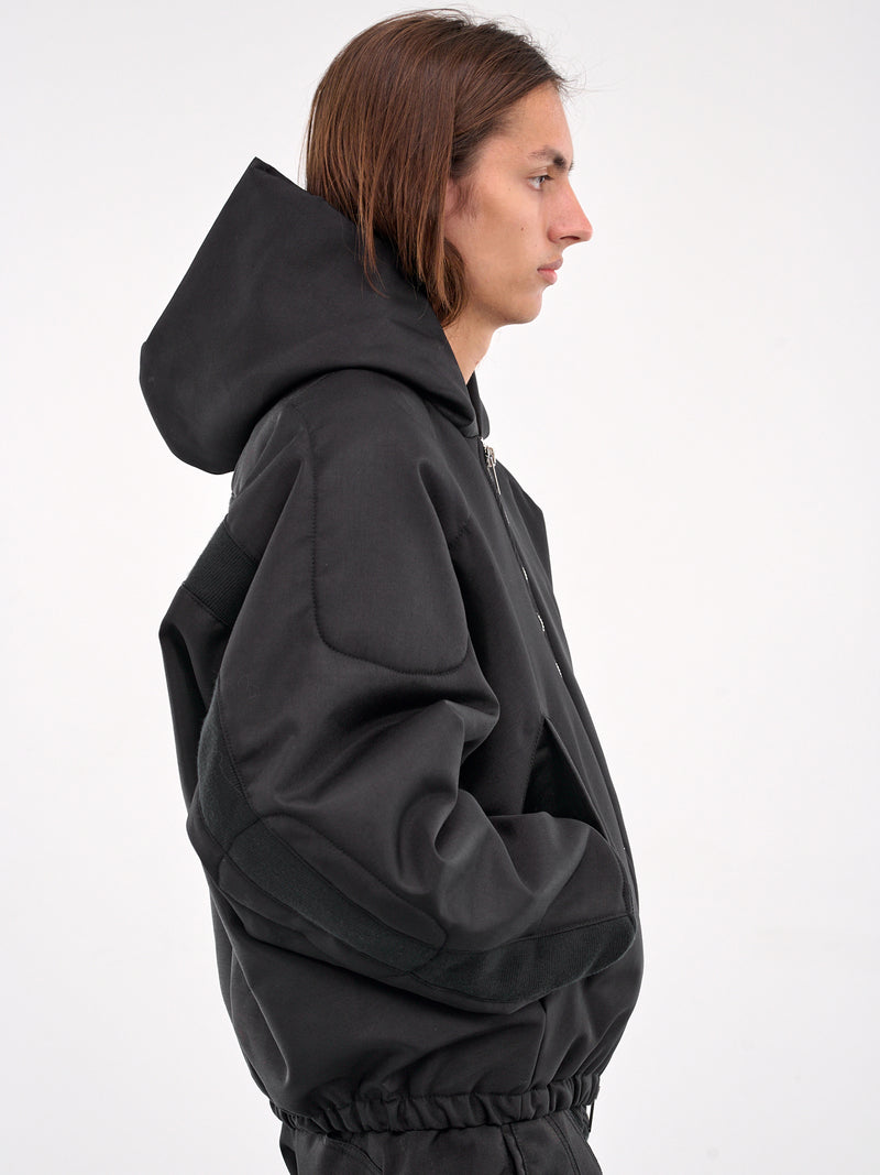 Moto Zip-Up Hoodie (B1MS257166-001-BLACK)