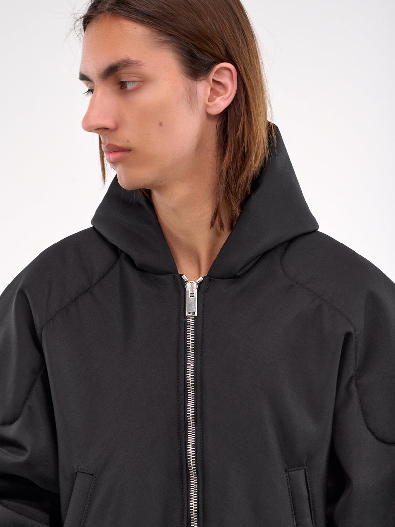 Moto Zip-Up Hoodie (B1MS257166-001-BLACK)