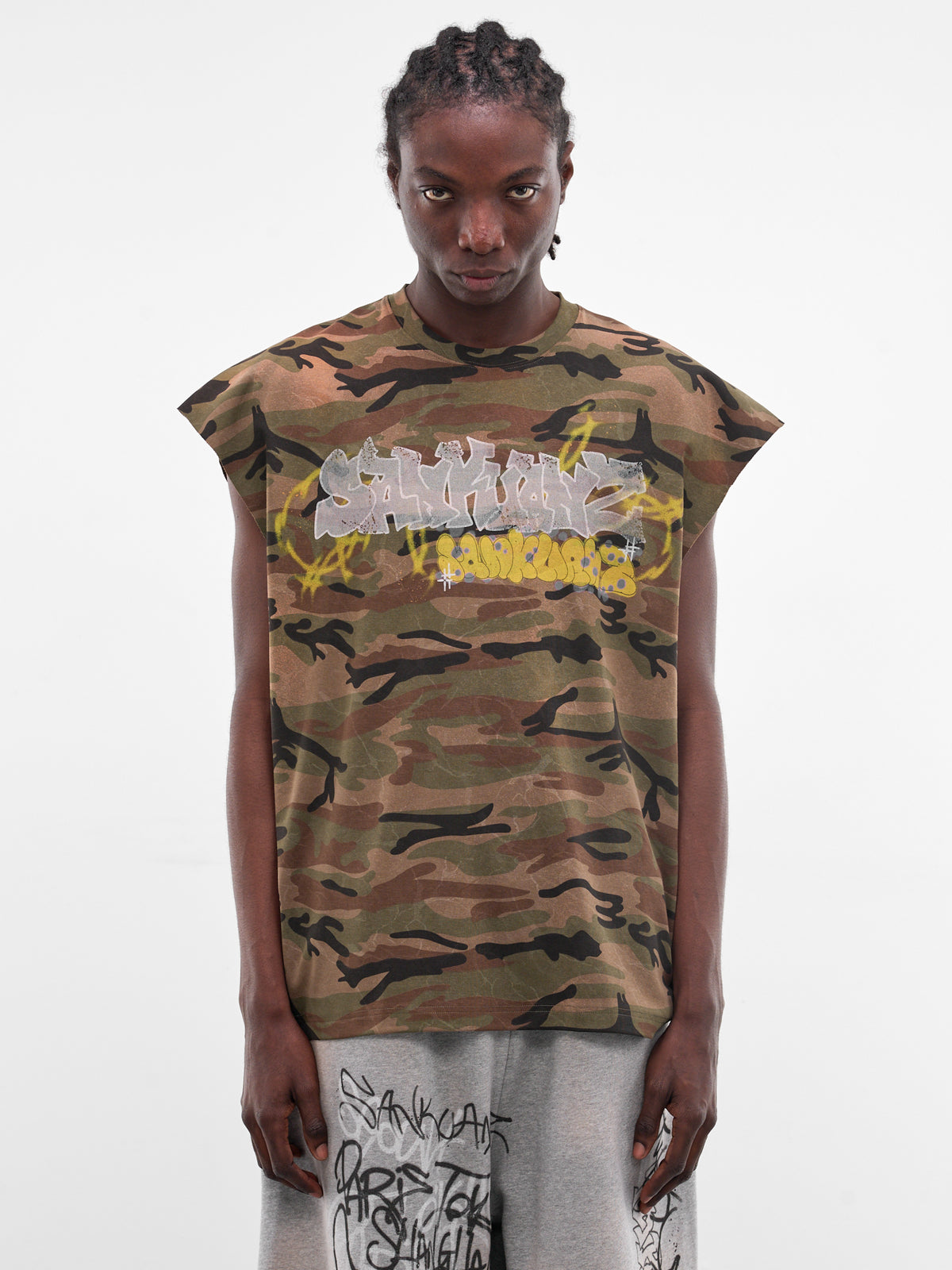 Camo Graffiti Tank Top (B26SSUTA0102-CAMO)