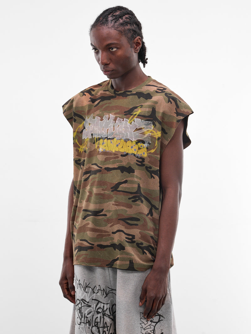 Camo Graffiti Tank Top (B26SSUTA0102-CAMO)