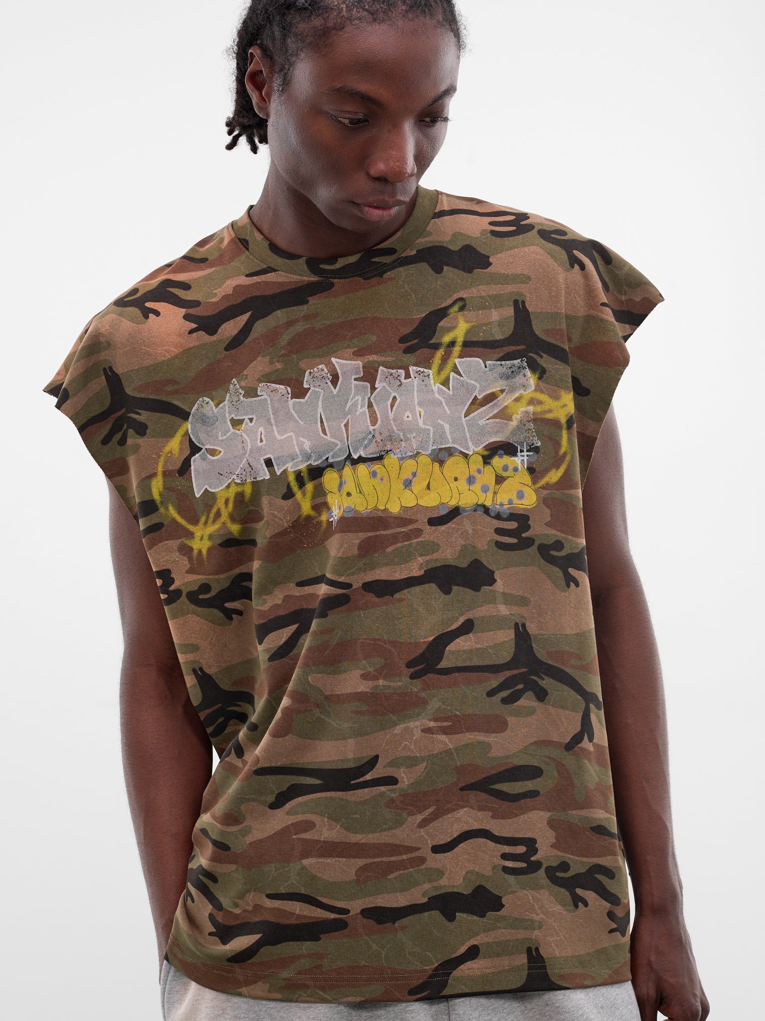 Camo Graffiti Tank Top (B26SSUTA0102-CAMO)