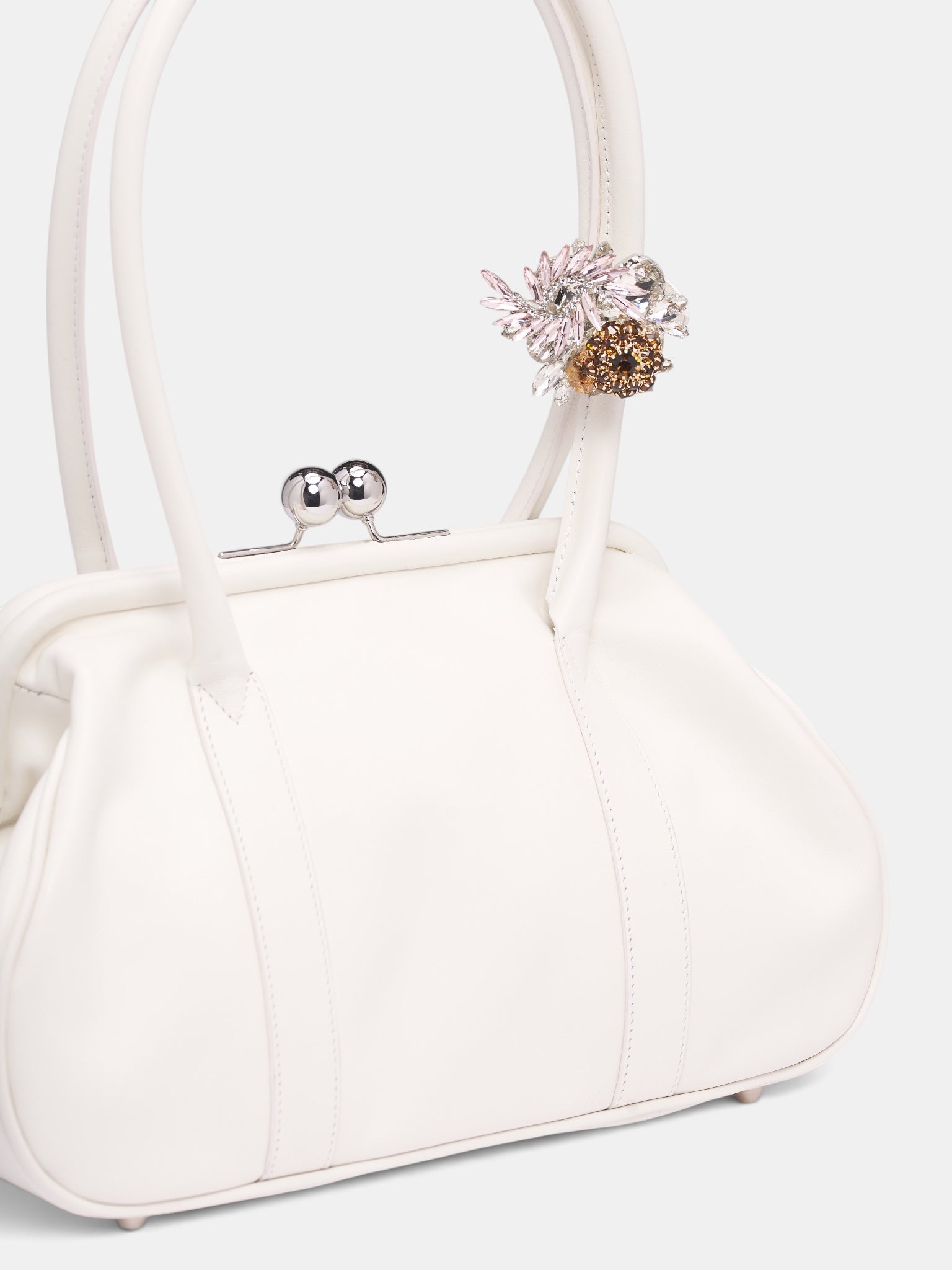 White Leather Bette Bag (BA01FW26 COL-1-WHITE)