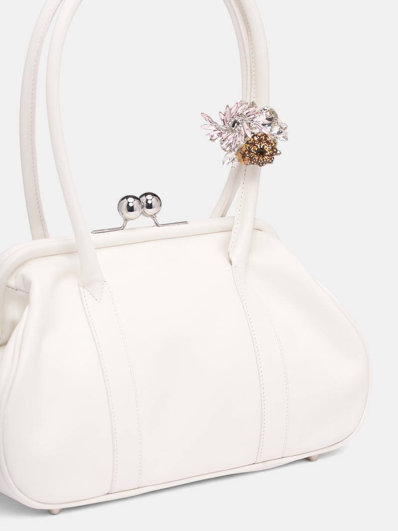 White Leather Bette Bag (BA01FW26 COL-1-WHITE)