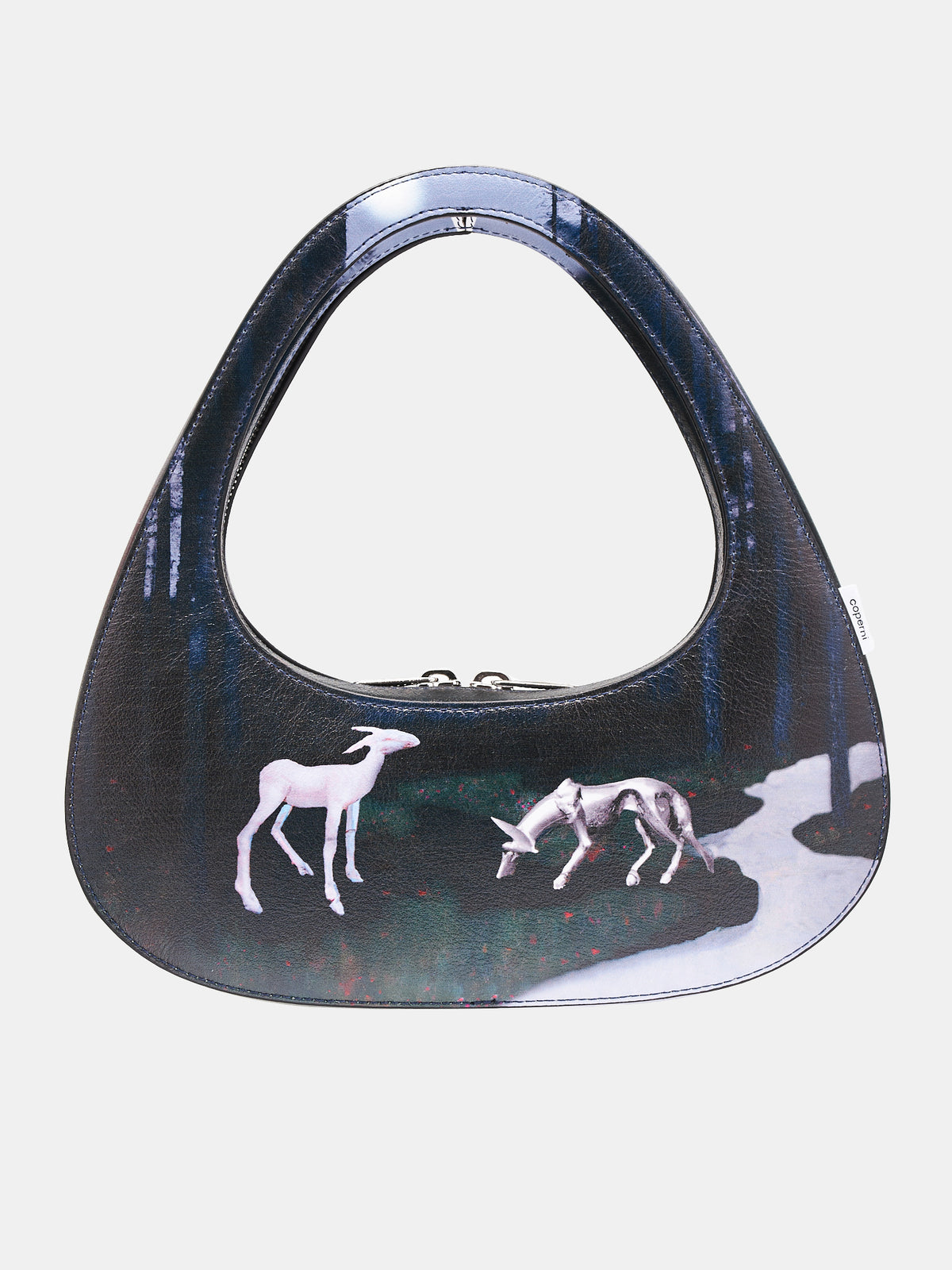 Printed Baguette Swipe Bag (BA04406-MIDNIGHT)