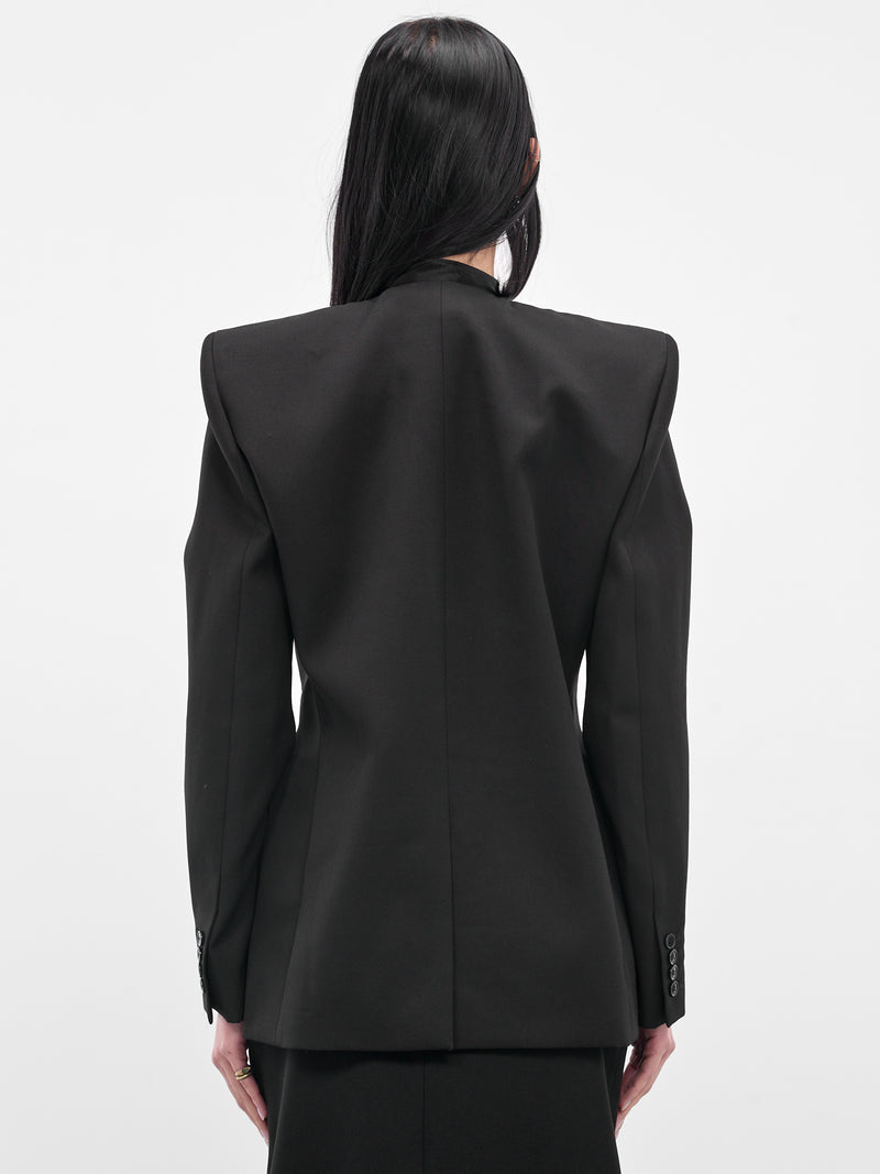 Black Braveheart Tailored Wool Blazer (BA4FJ01-BLACK)