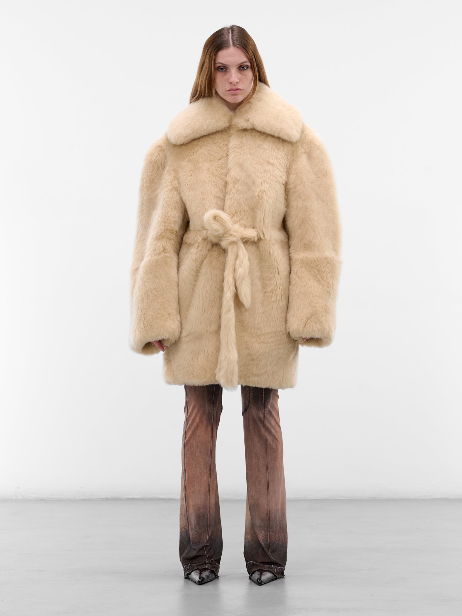 Blonde Baby Oversized Shearling Coat (BABYC0BLO-BLONDE)