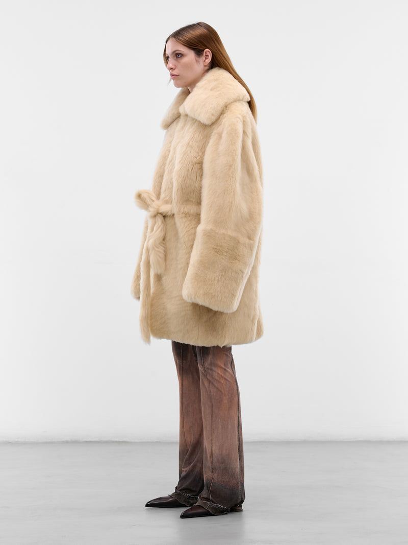 Blonde Baby Oversized Shearling Coat (BABYC0BLO-BLONDE)