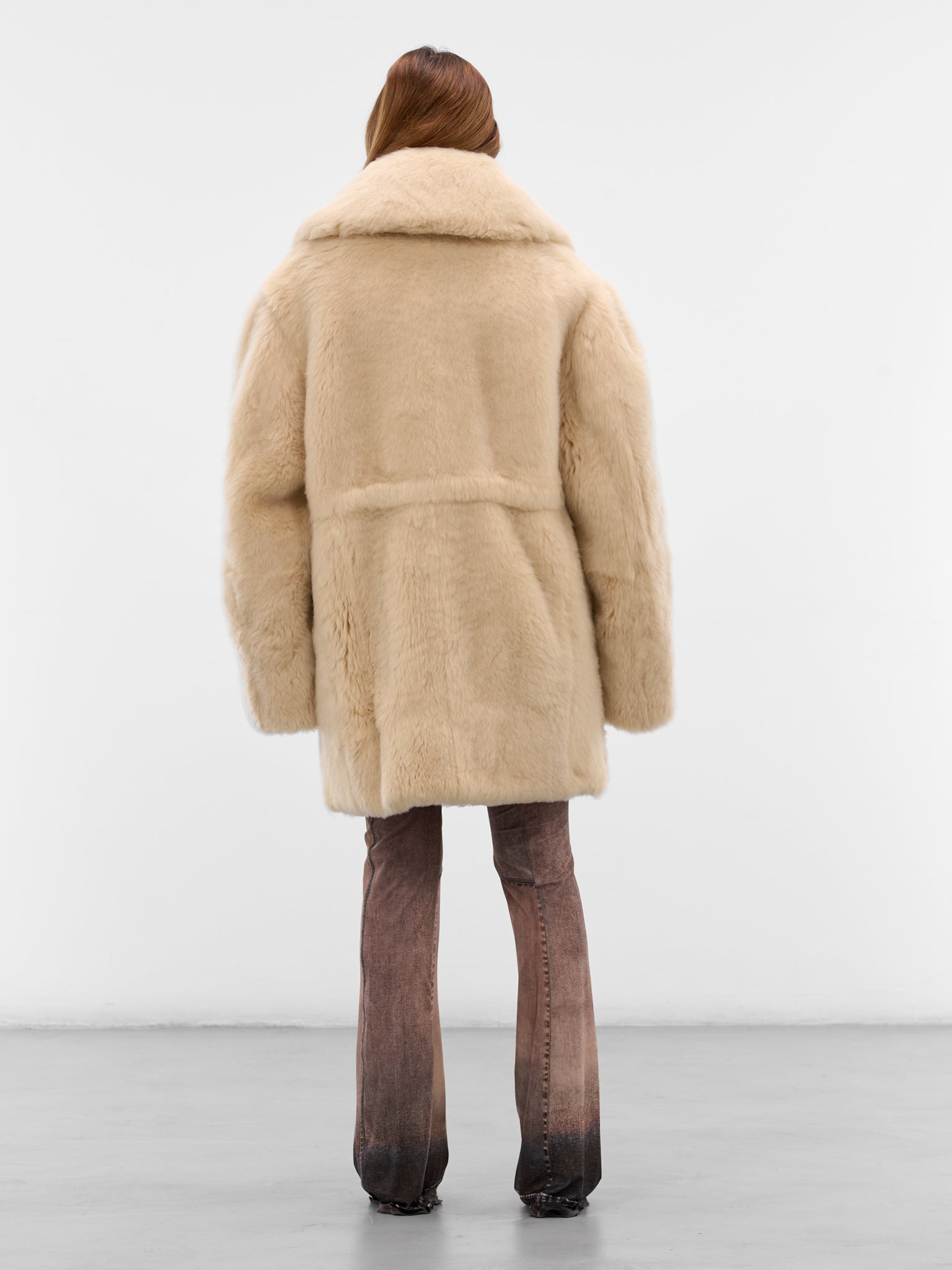 Blonde Baby Oversized Shearling Coat (BABYC0BLO-BLONDE)
