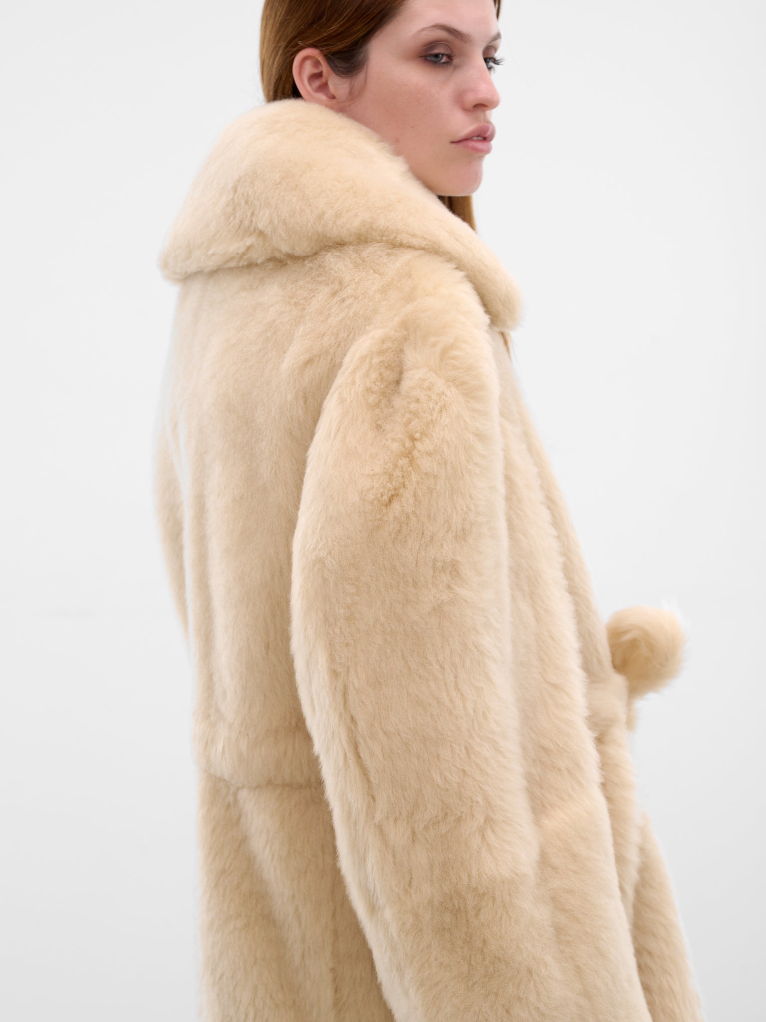 Blonde Baby Oversized Shearling Coat (BABYC0BLO-BLONDE)