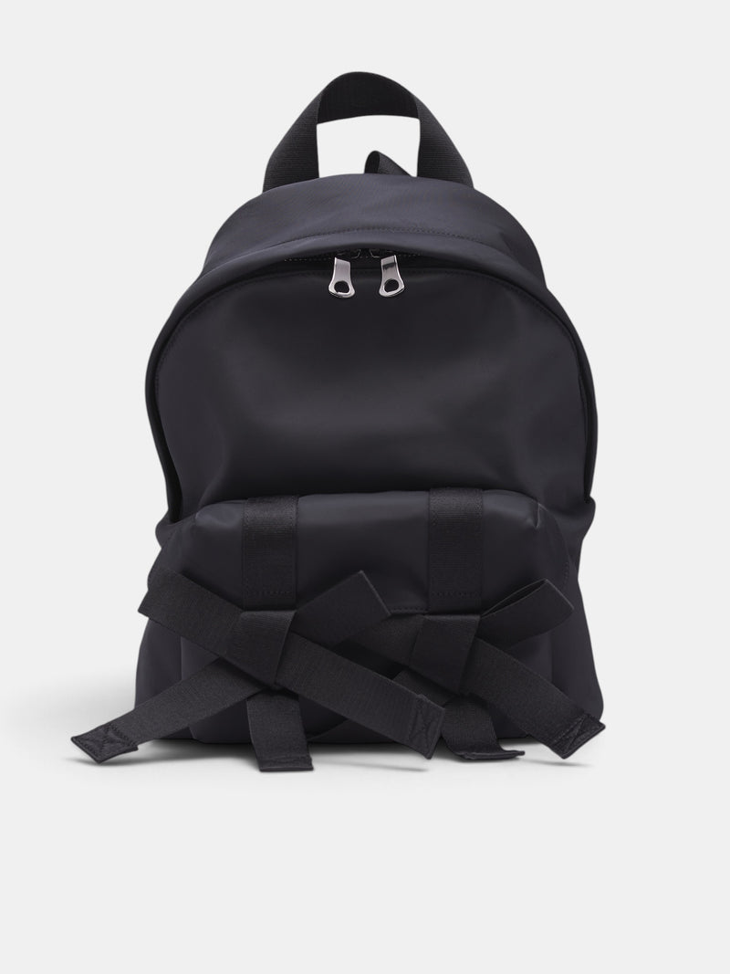Black Bow & Pearl Backpack (BAG179TB-M-0761-BLACK-PEARL)