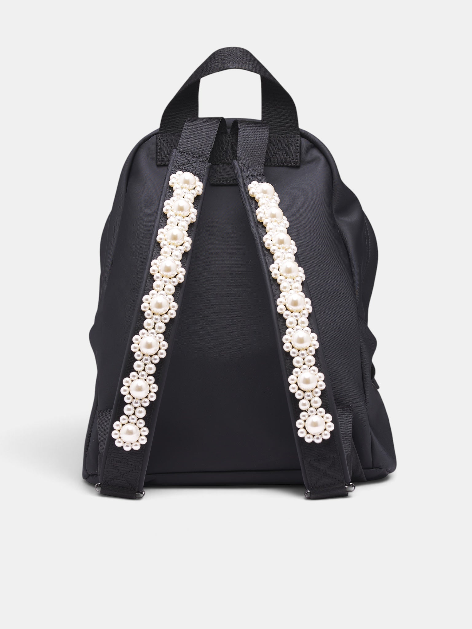 Black Bow & Pearl Backpack (BAG179TB-M-0761-BLACK-PEARL)
