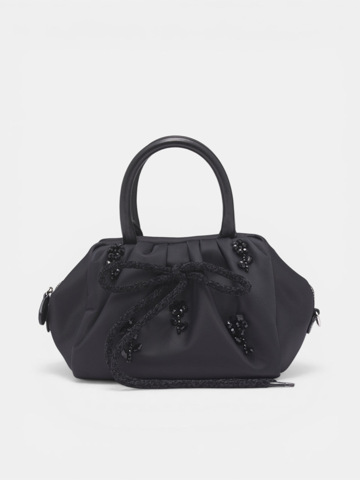 Embellished Mini Gathered Handle Bag (BAG211DB-0761-BLACK)