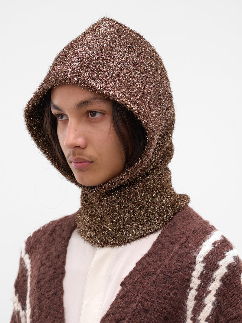 Bronze Lurex Knit Balaclava (BALACLAVA-M25W849-BRONZE)