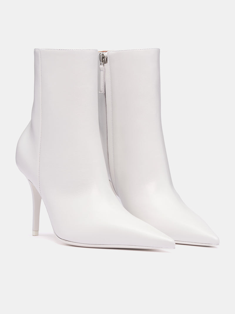 Barbara Heeled Ankle Boots (BARBARA-NAPPA-WHITE)