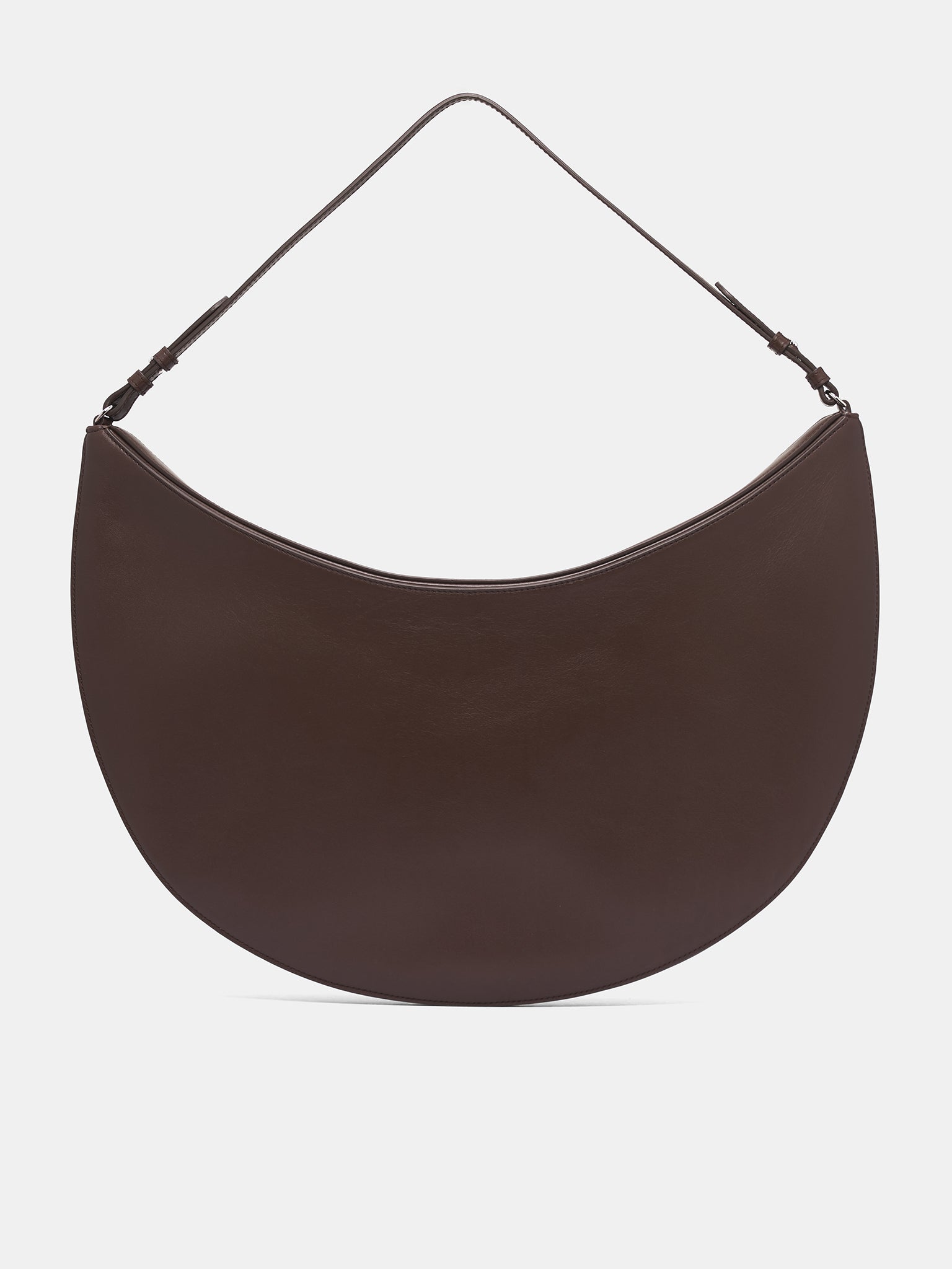 Brown Leather Ovalo Bag (BAW00437AC18A08-BROWN)
