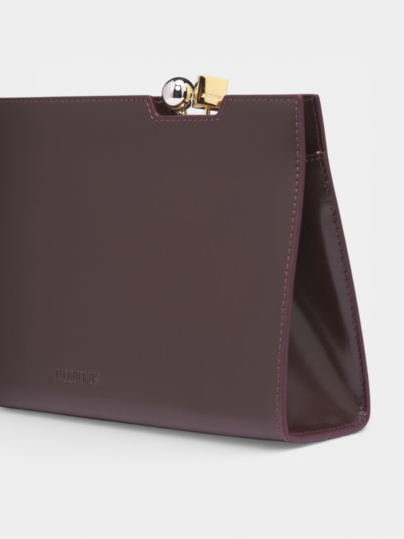Burgundy Leather Salon Shoulder Bag (BAW00452AC18A10-DARK-BURGUNDY)