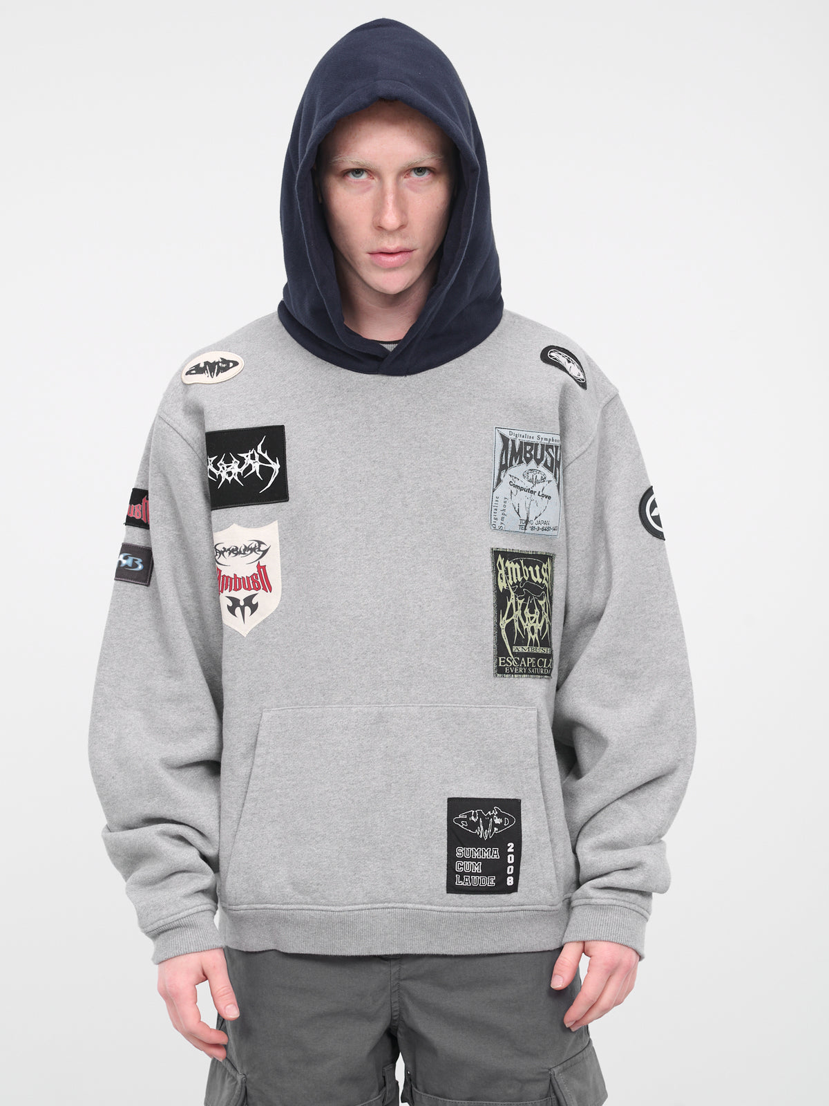 Patch Hoodie (BB030FLE001546-GREY-NAVY)