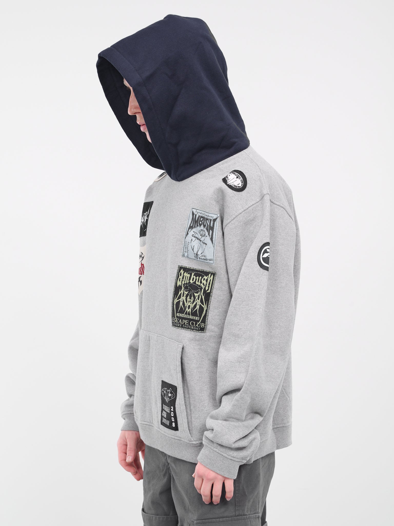 Patch Hoodie (BB030FLE001546-GREY-NAVY)