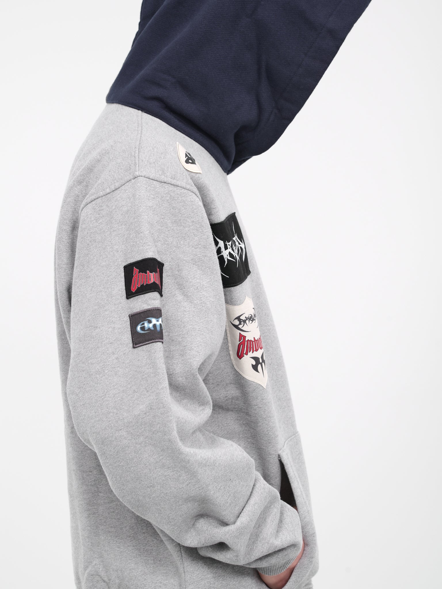 Patch Hoodie (BB030FLE001546-GREY-NAVY)